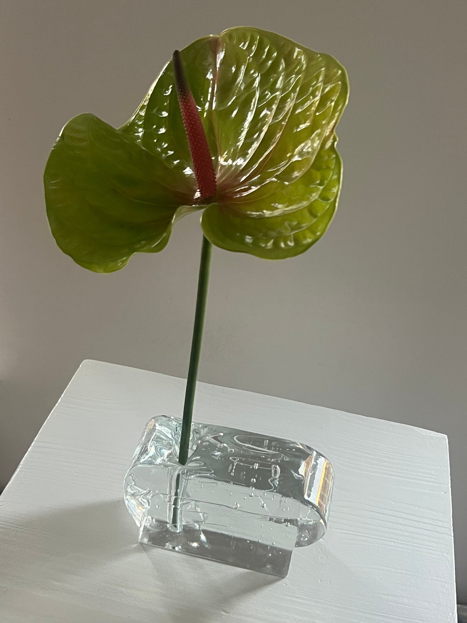 Vintage solifleur glass vase