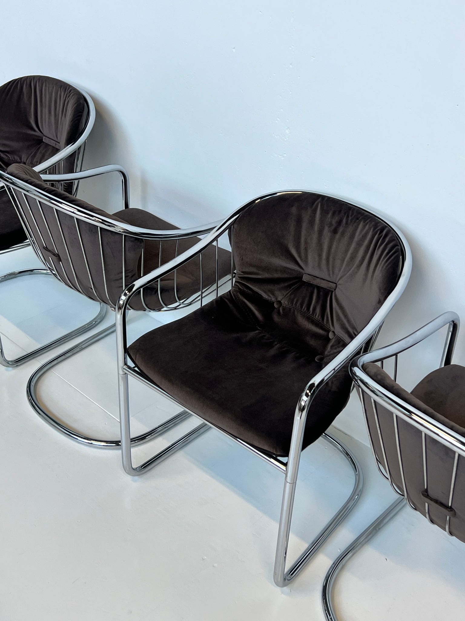 Set van 4 Gastone Rinaldi eetkamerstoelen voor Rima