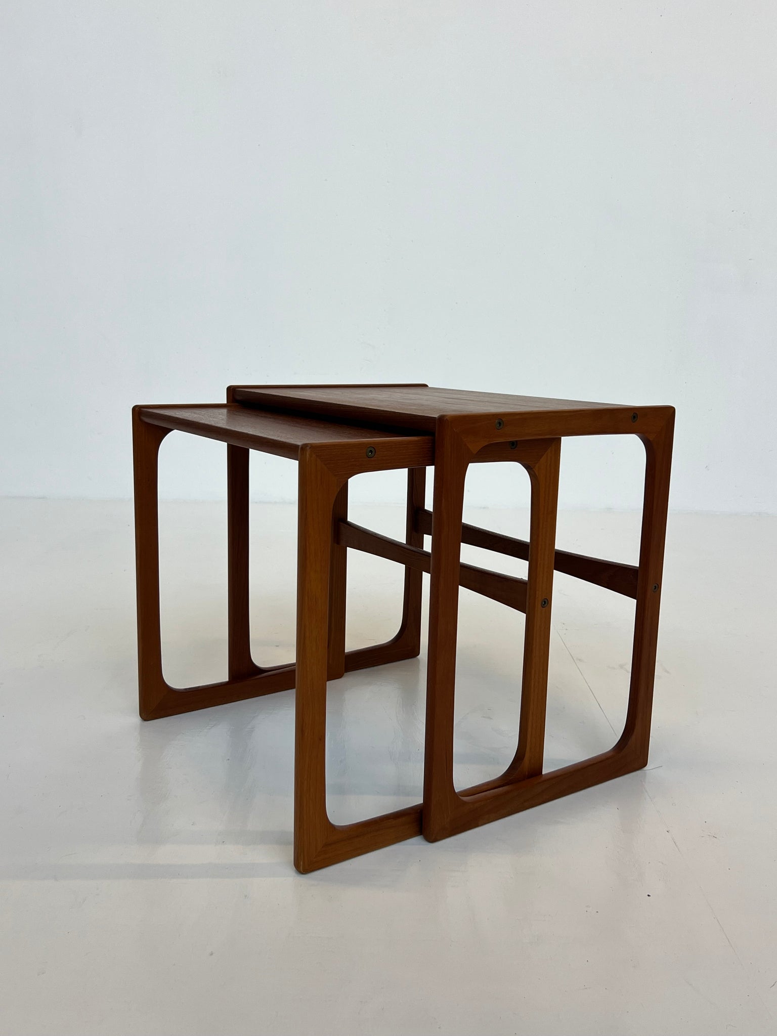 Set of 2 Danish teak nesting tables