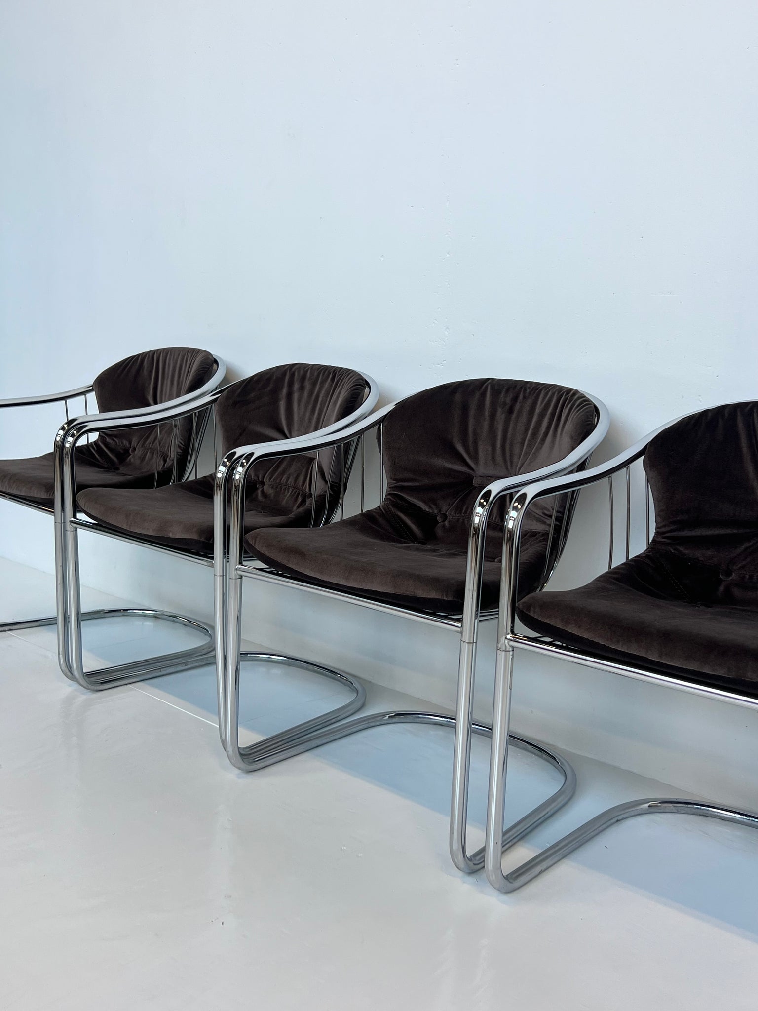 Set van 4 Gastone Rinaldi eetkamerstoelen voor Rima