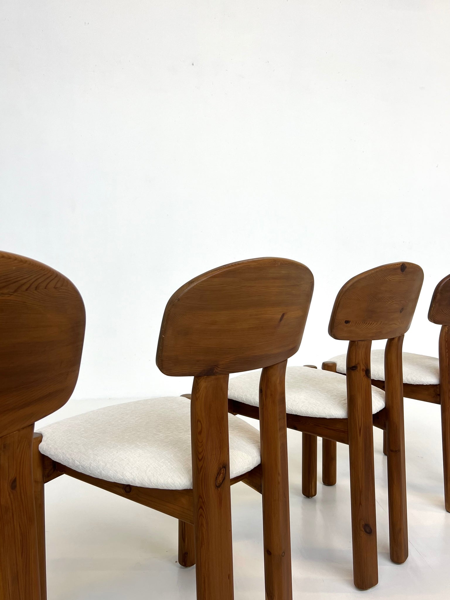 Vintage pine dining chairs – Set of 4