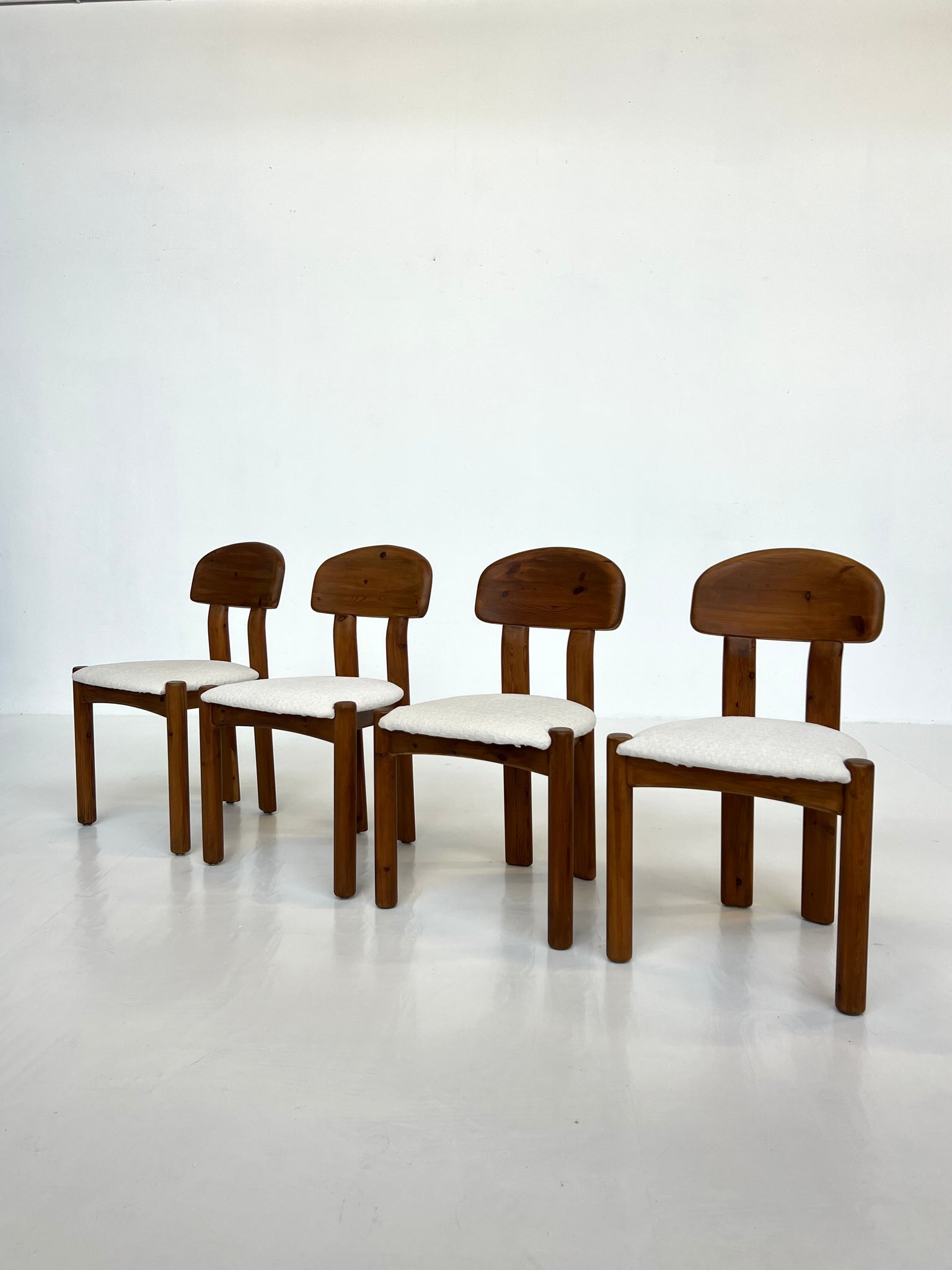 Vintage pine dining chairs – Set of 4