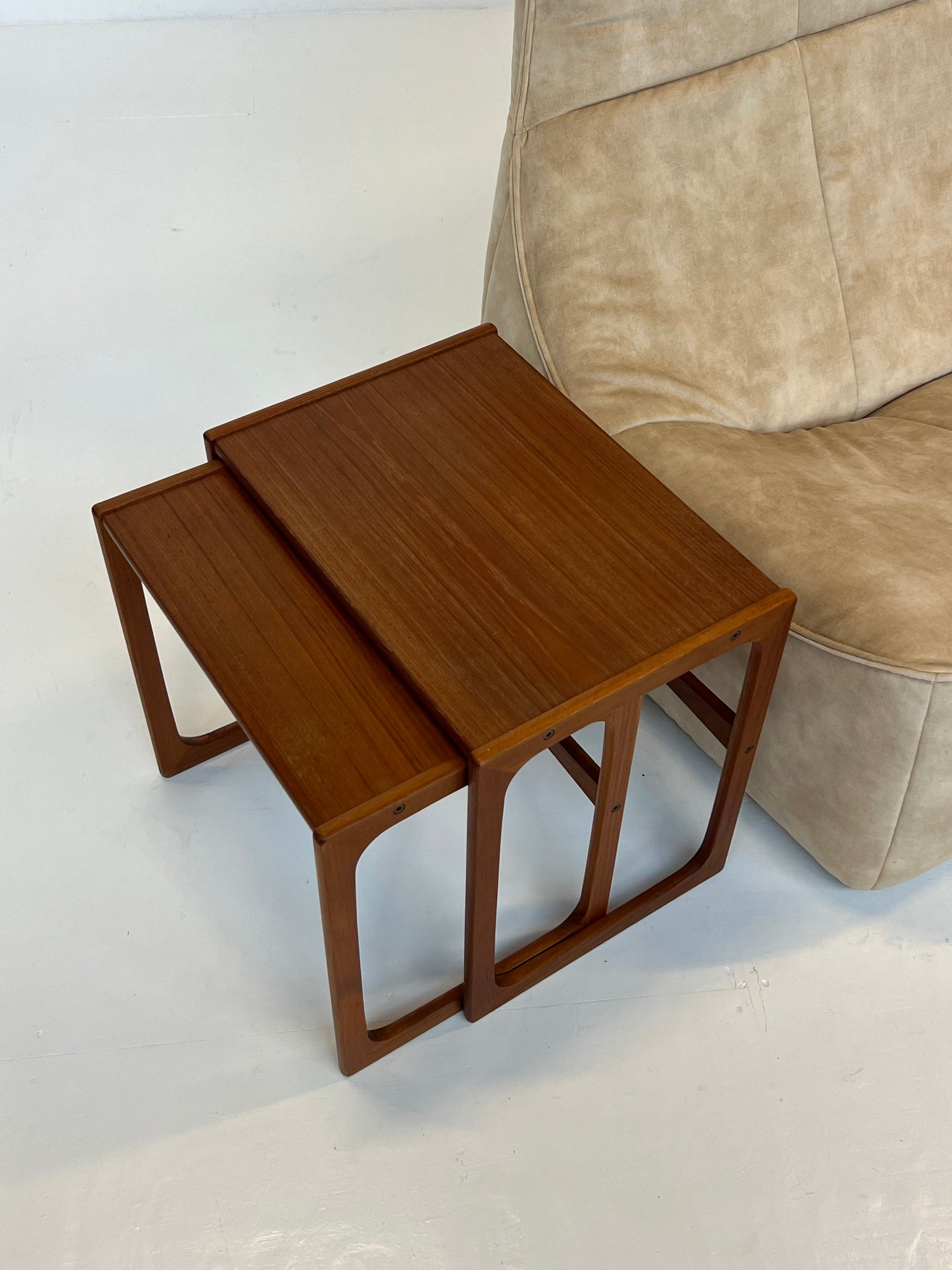 Set of 2 Danish teak nesting tables