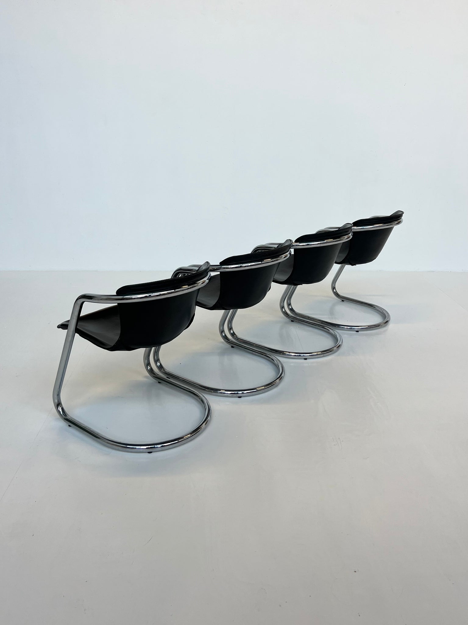 Willy Rizzo eetkamerstoelen – Set van 4 jaren 70