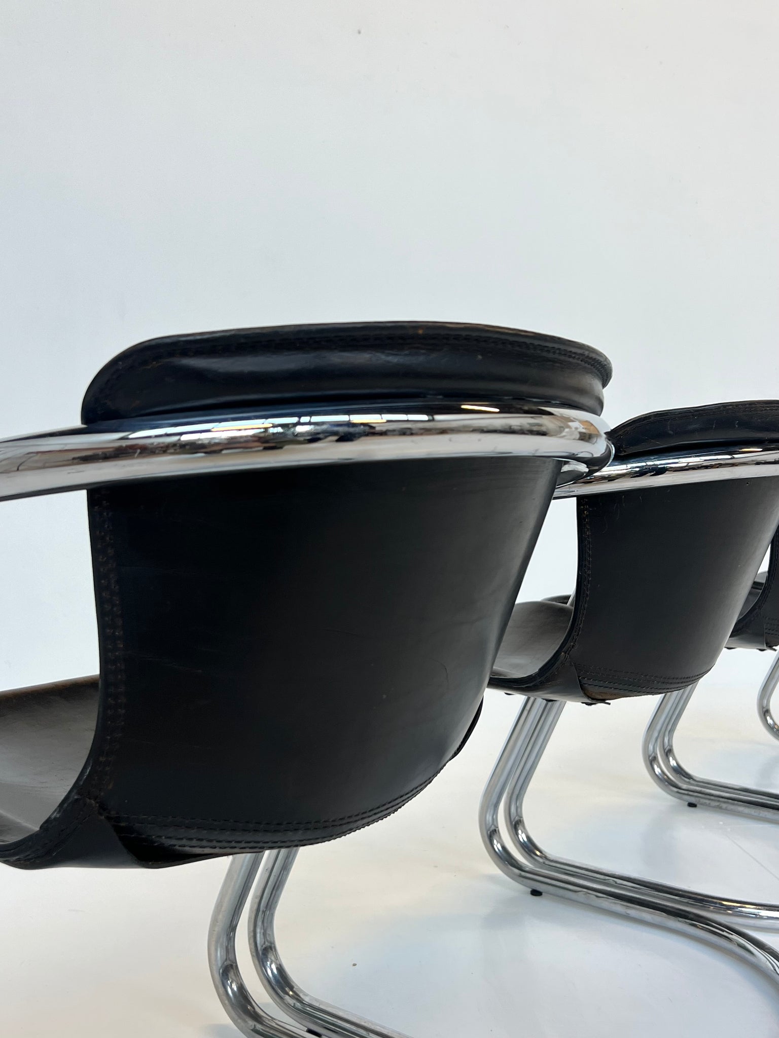 Willy Rizzo eetkamerstoelen – Set van 4 jaren 70