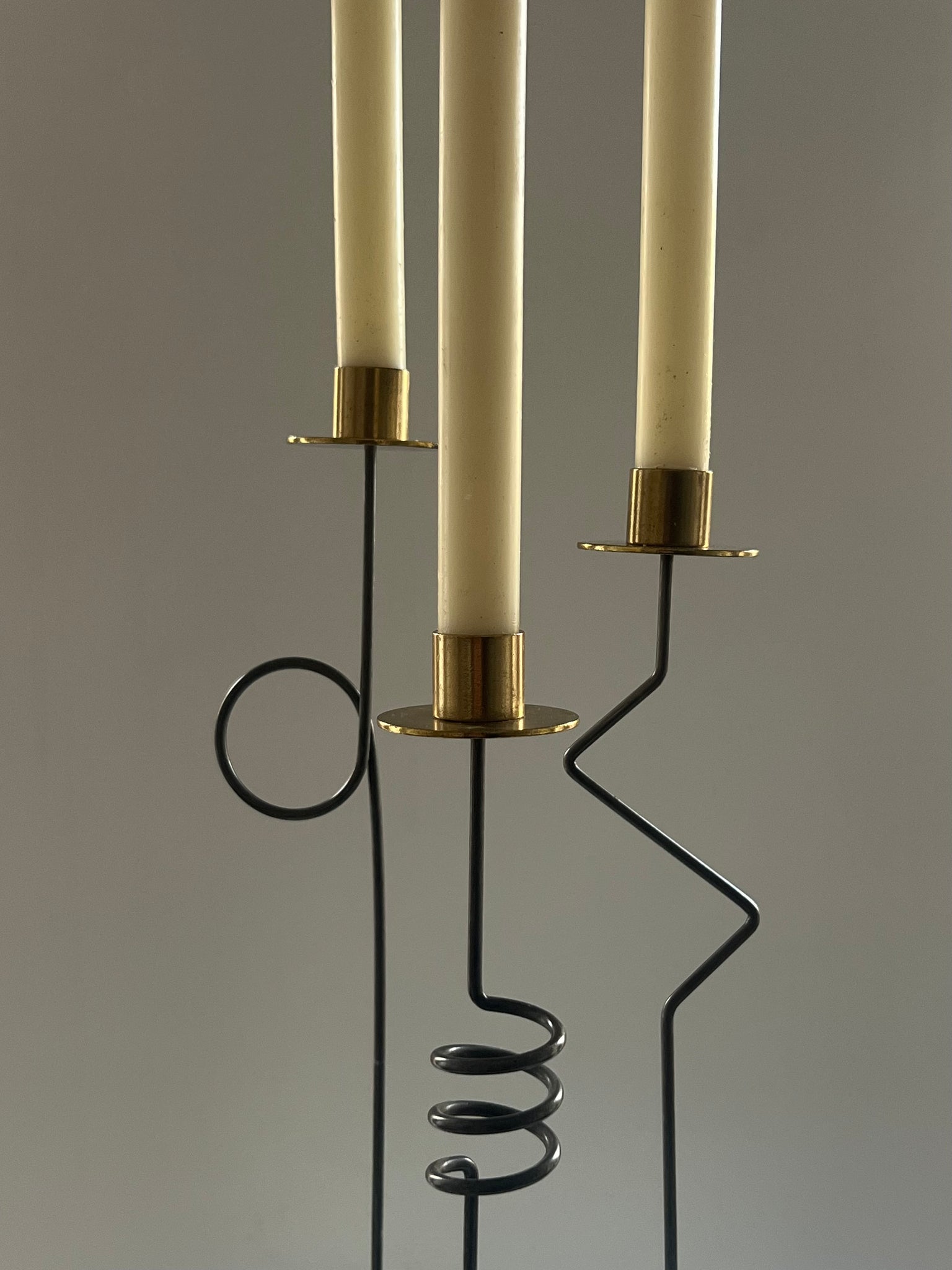 Set of three vintage IKEA “Kräsen” candle holders