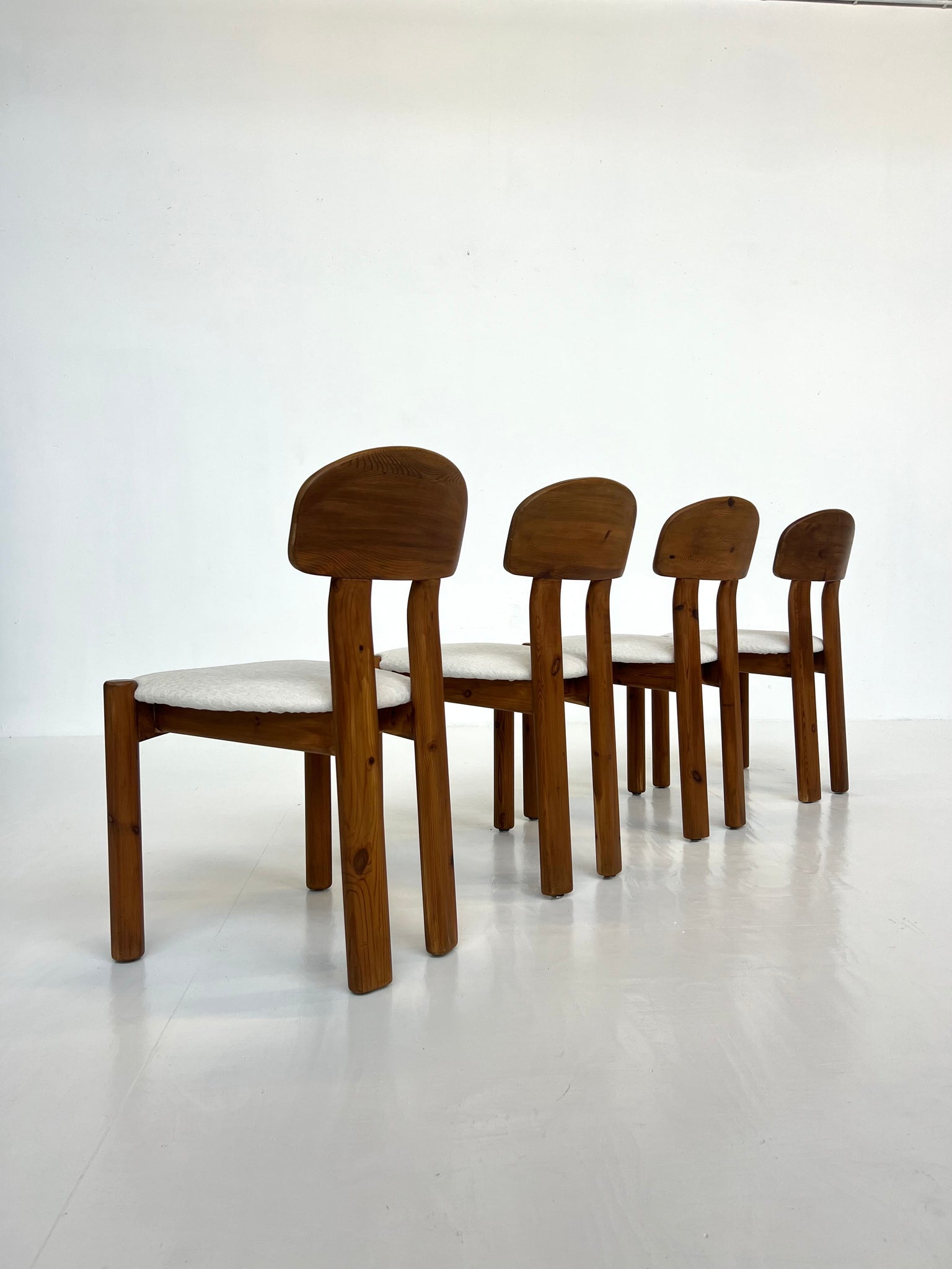 Vintage pine dining chairs – Set of 4