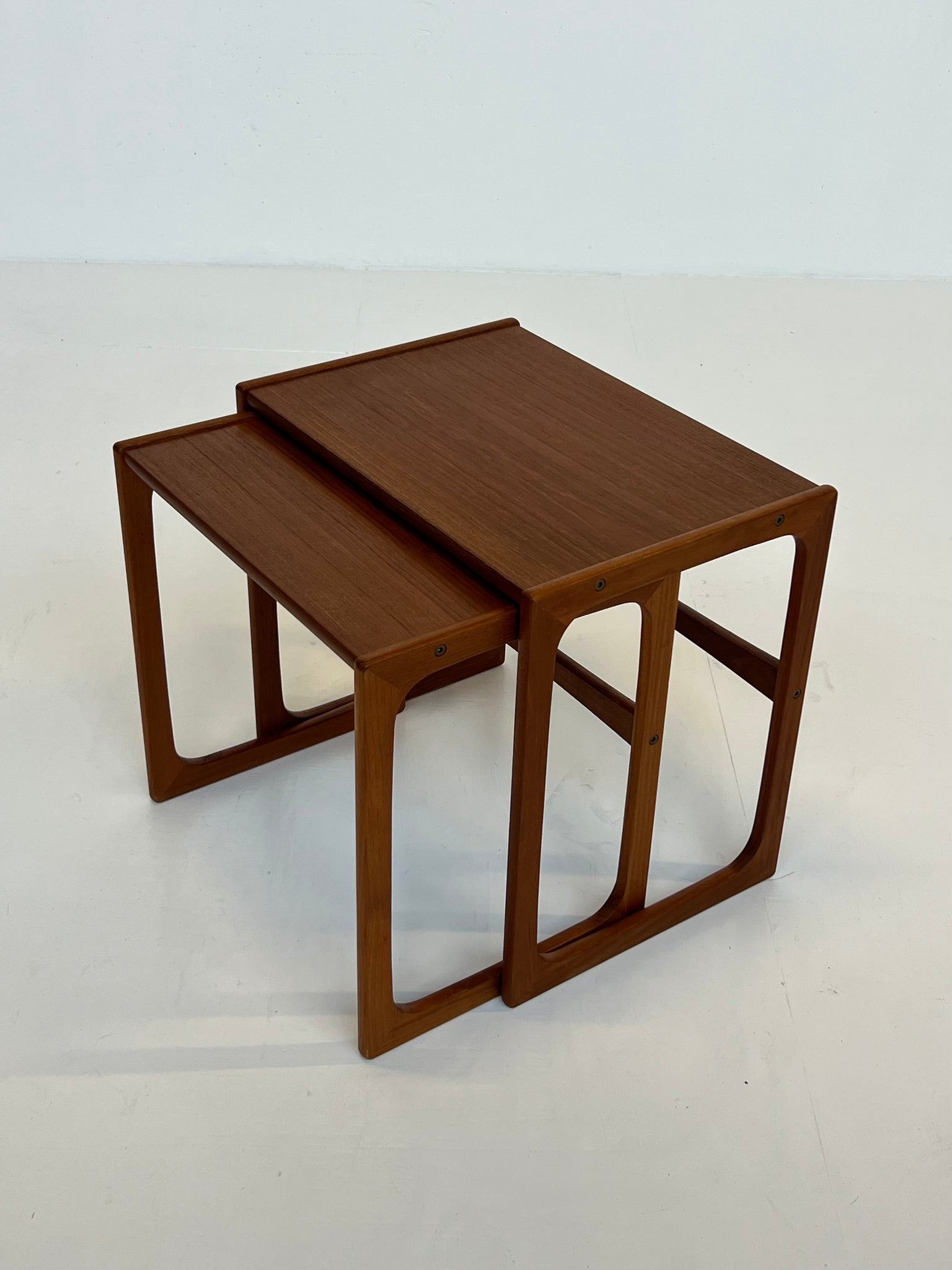Set of 2 Danish teak nesting tables