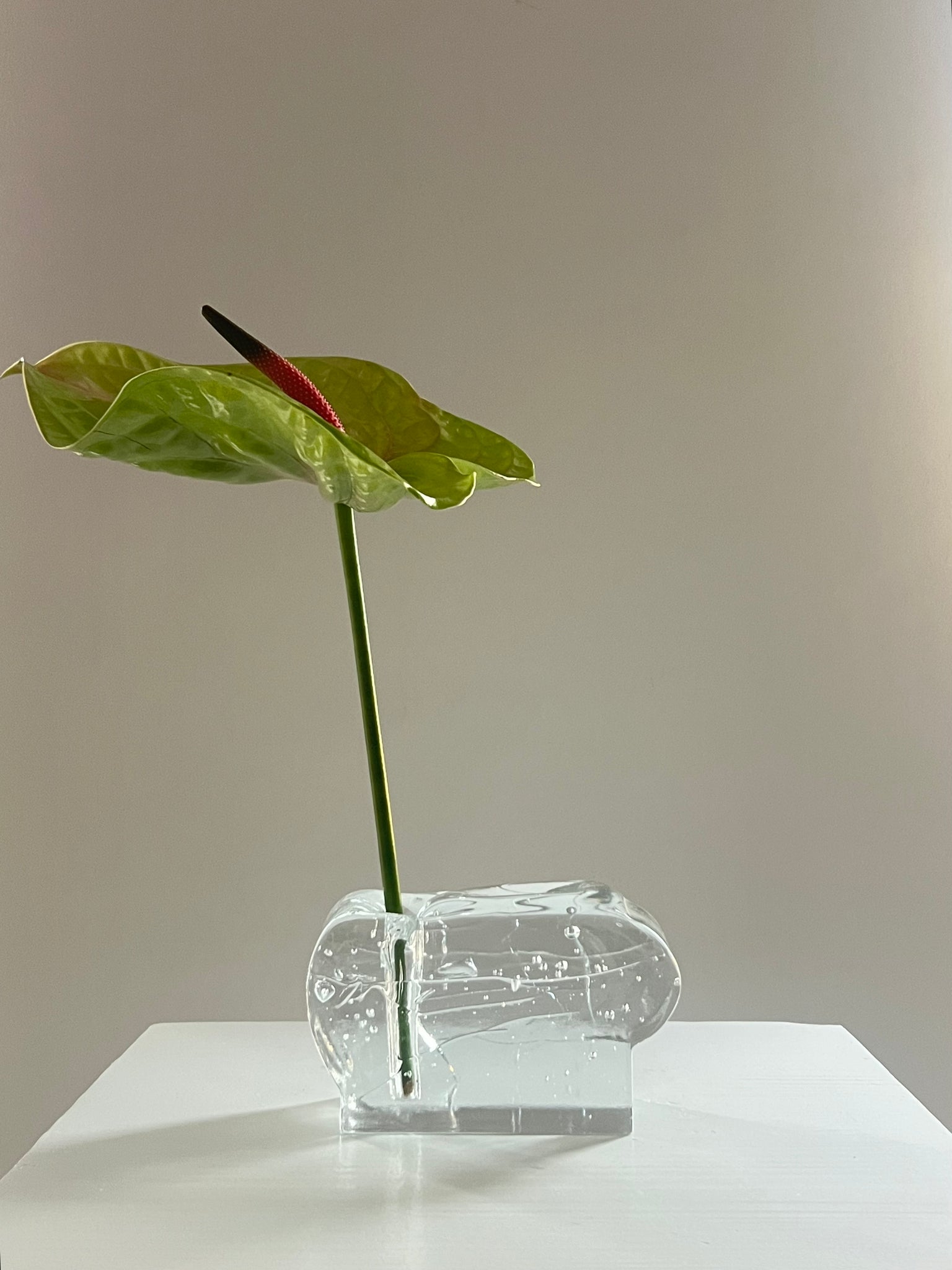 Vintage solifleur glass vase