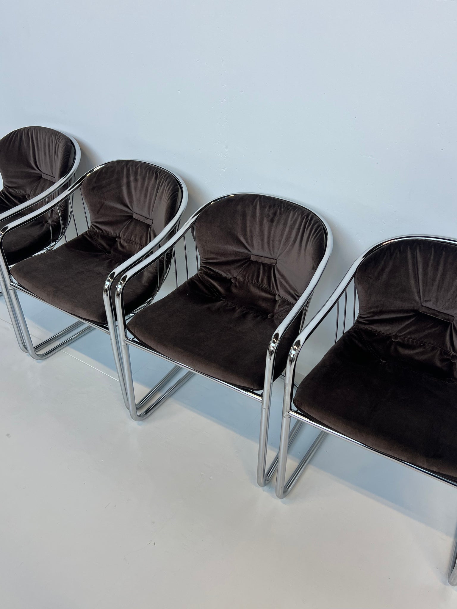 Set van 4 Gastone Rinaldi eetkamerstoelen voor Rima