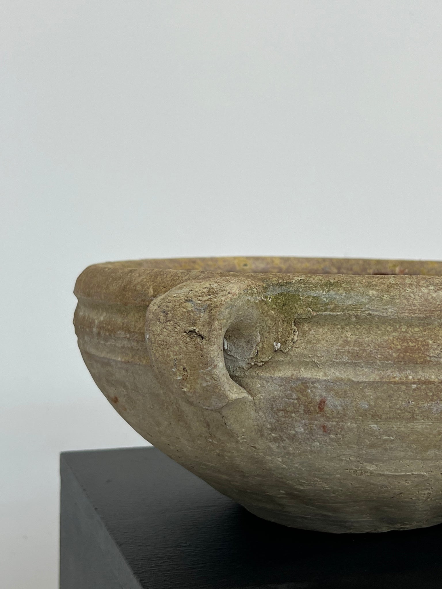 Vintage ceramic planter with handles