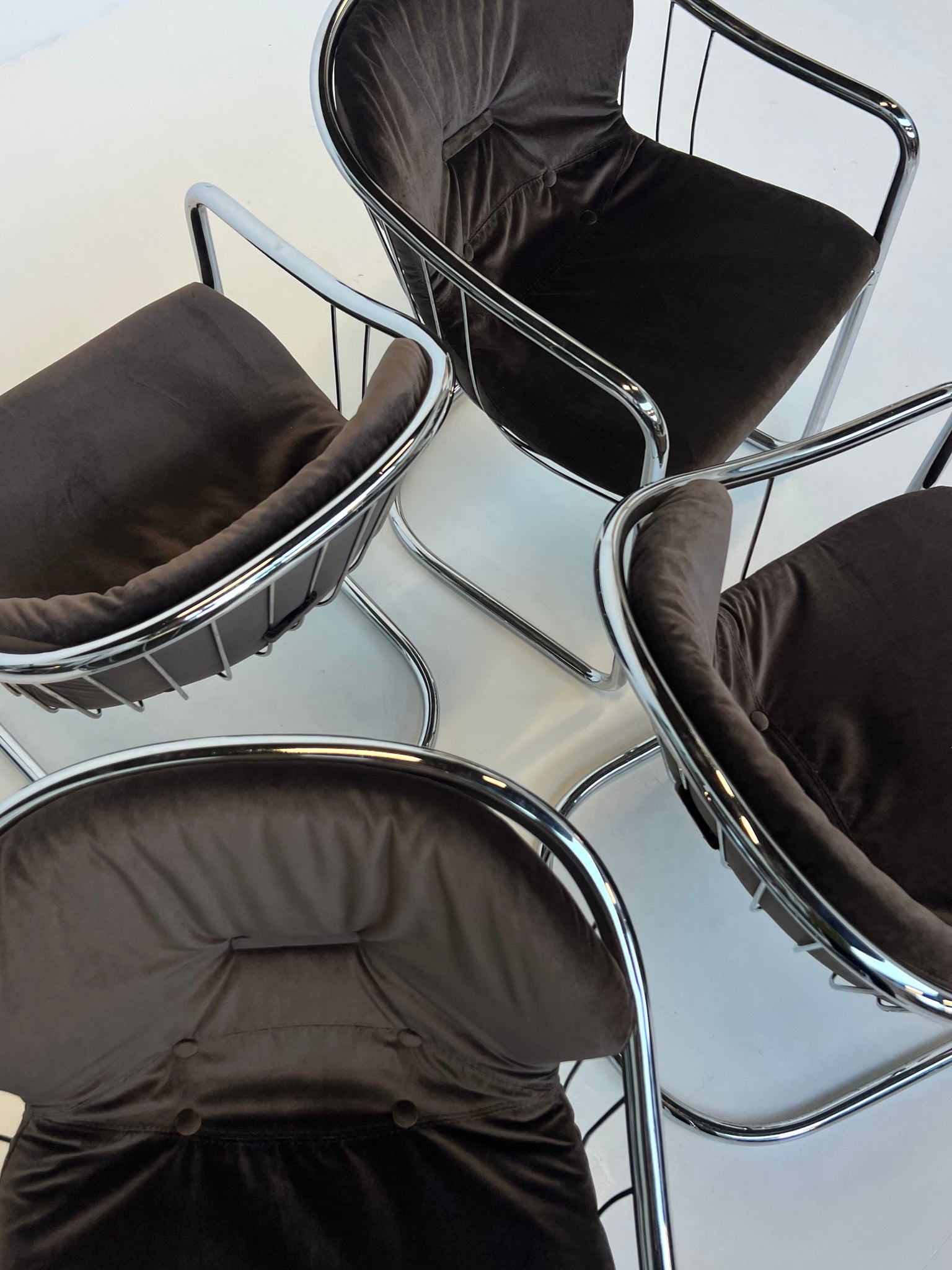 Set van 4 Gastone Rinaldi eetkamerstoelen voor Rima