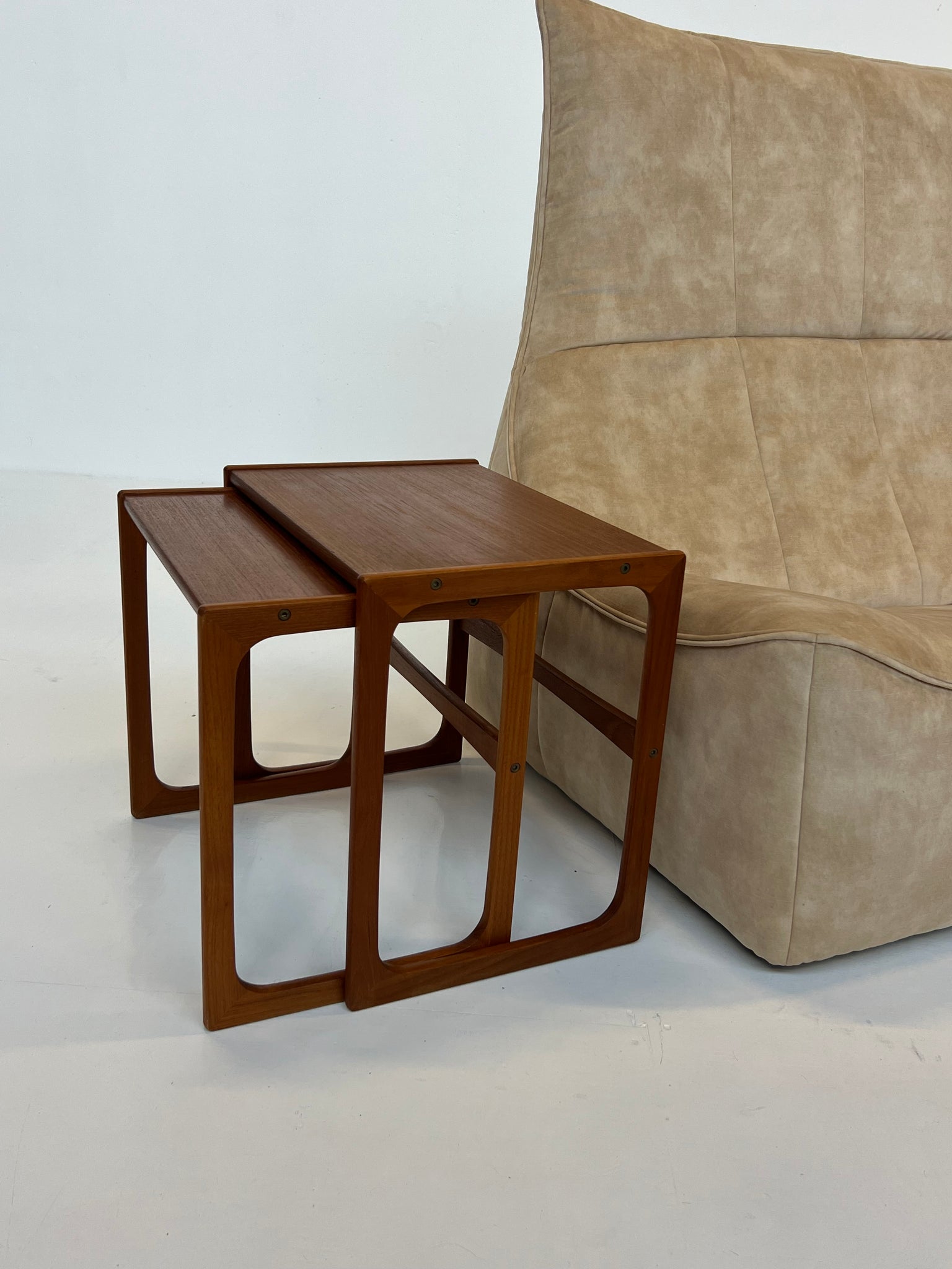 Set of 2 Danish teak nesting tables