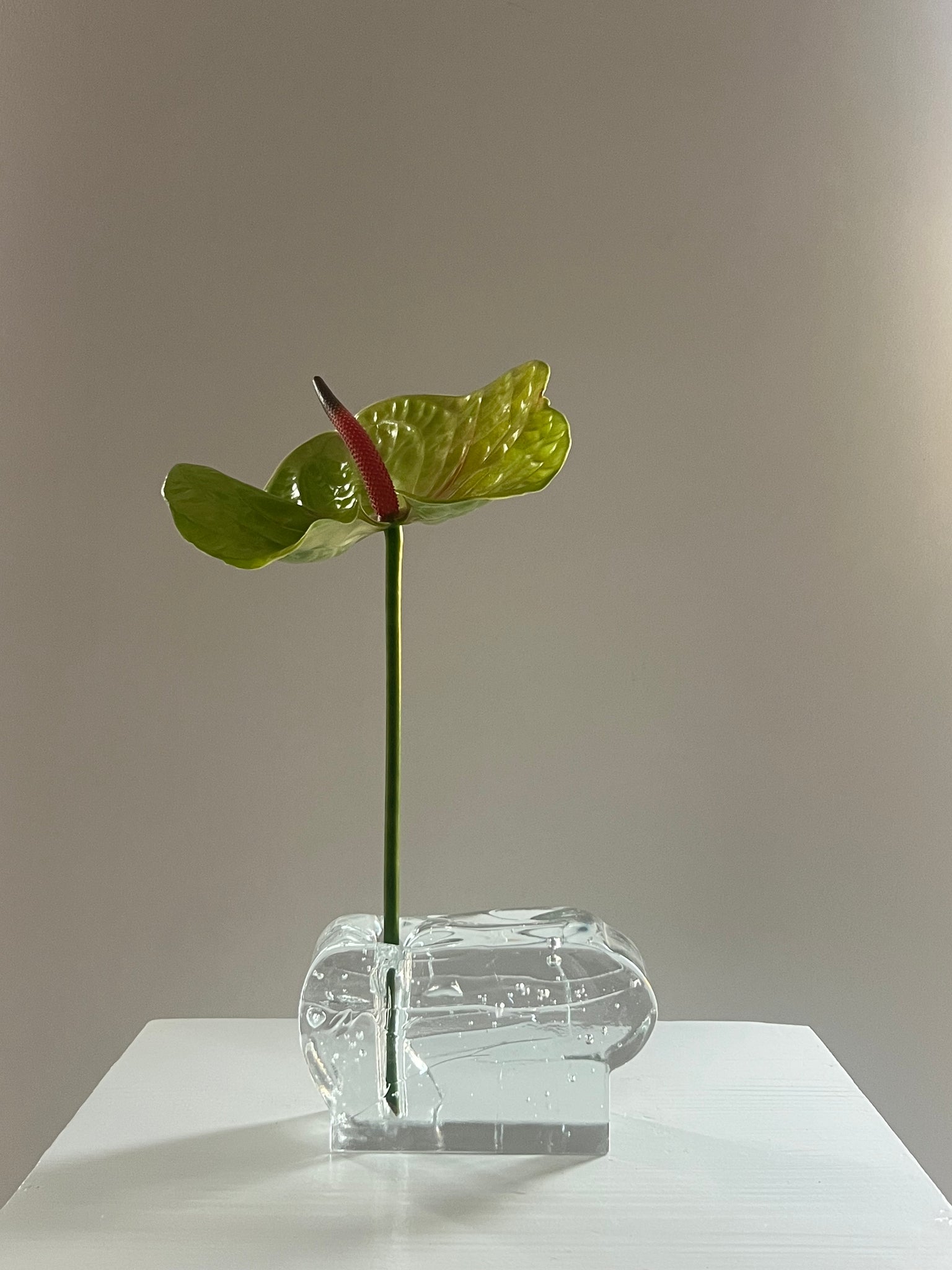 Vintage solifleur glass vase