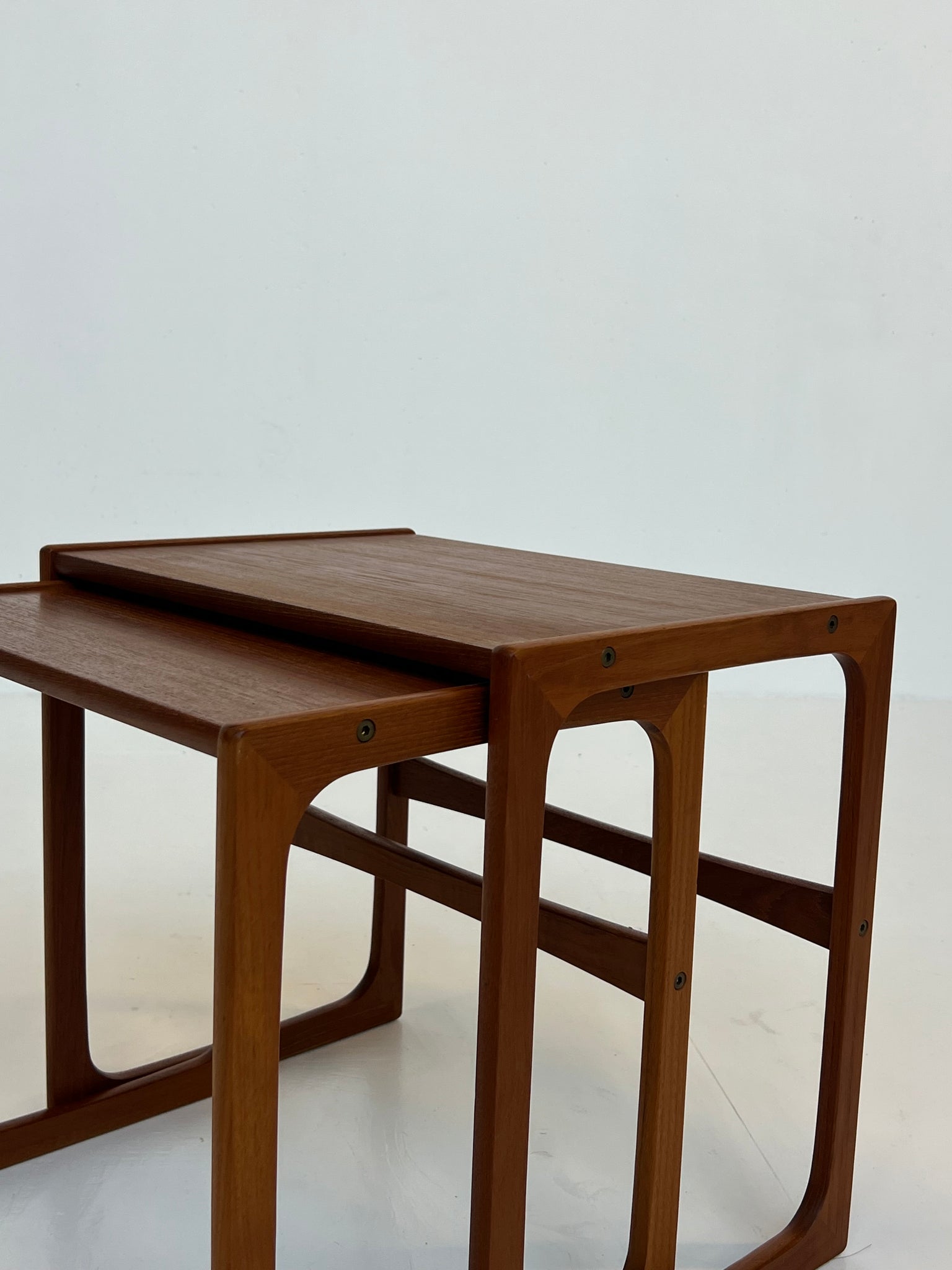 Set of 2 Danish teak nesting tables
