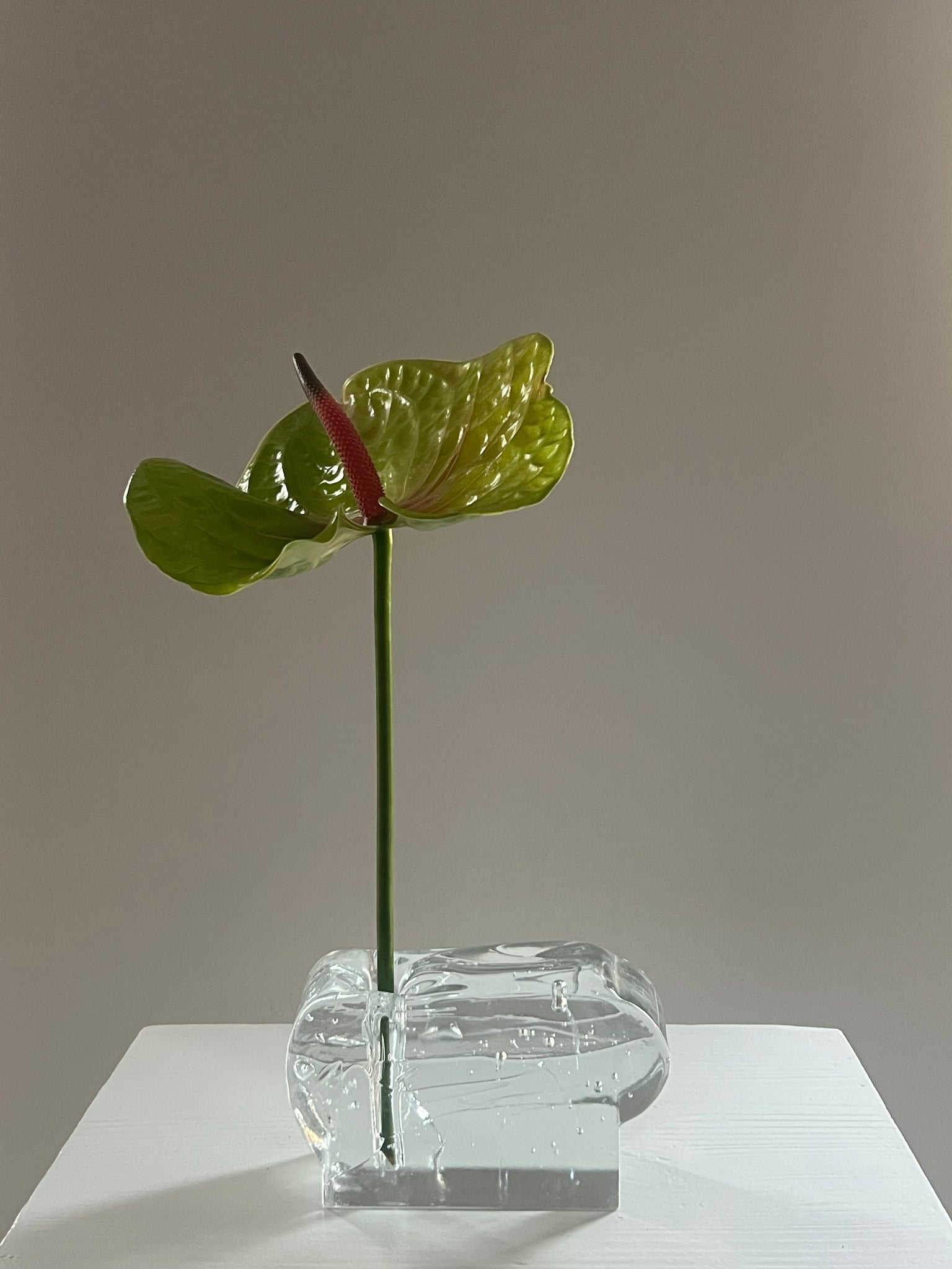 Vintage solifleur glass vase