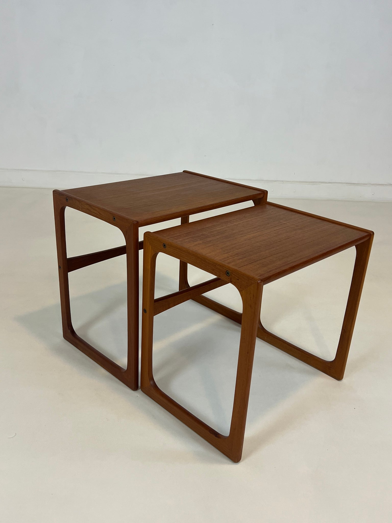 Set of 2 Danish teak nesting tables