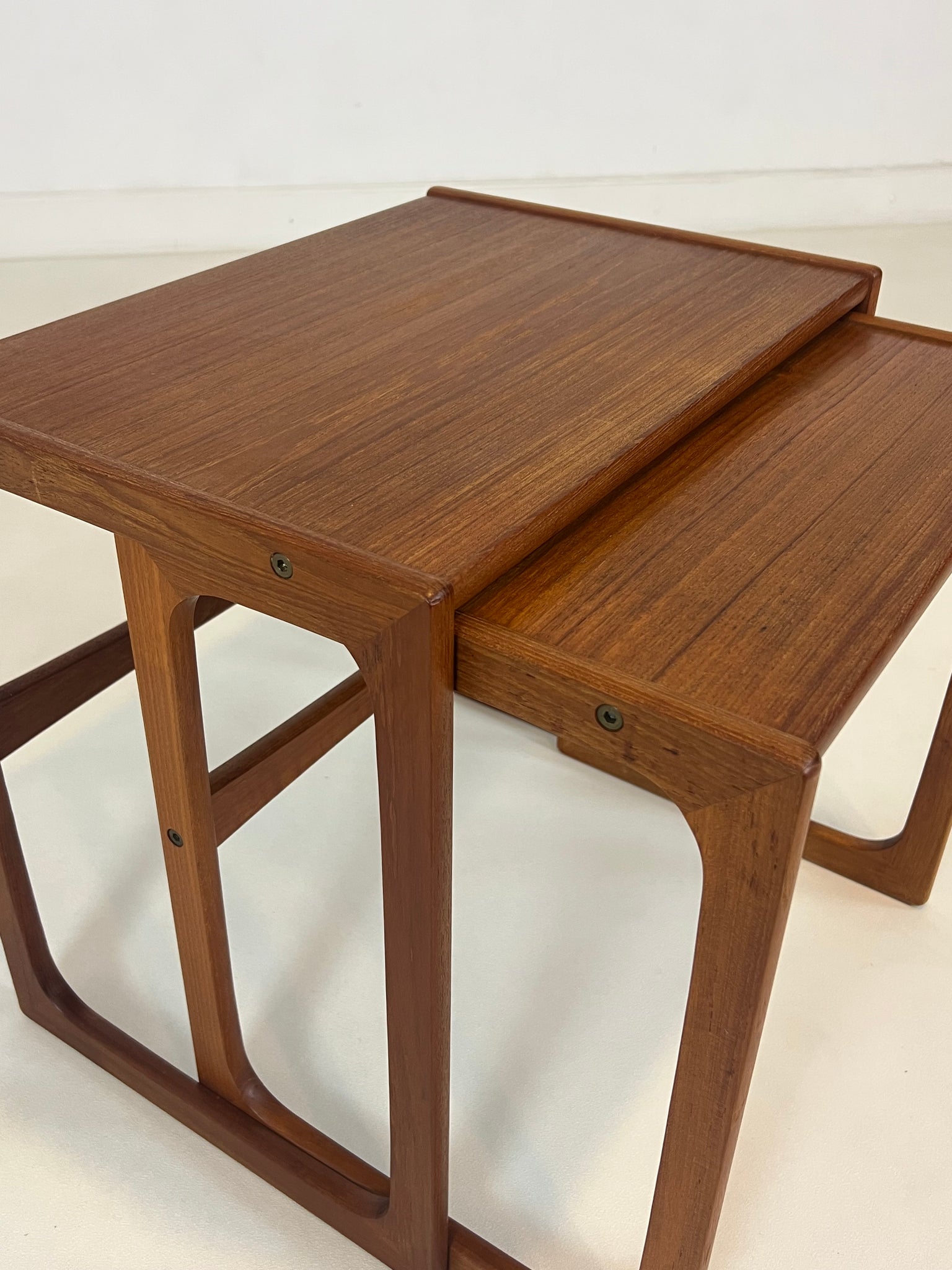 Set of 2 Danish teak nesting tables