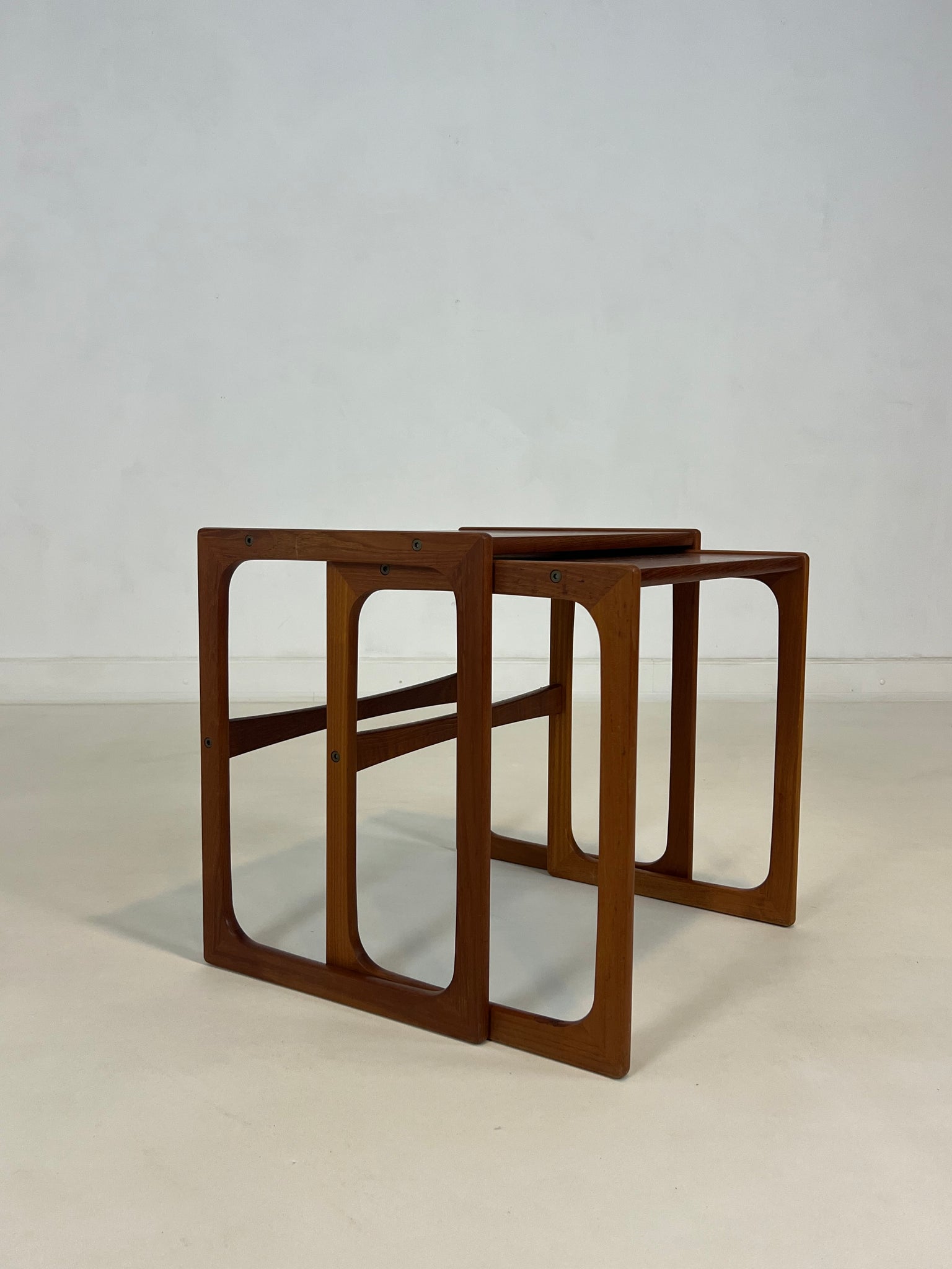 Set of 2 Danish teak nesting tables