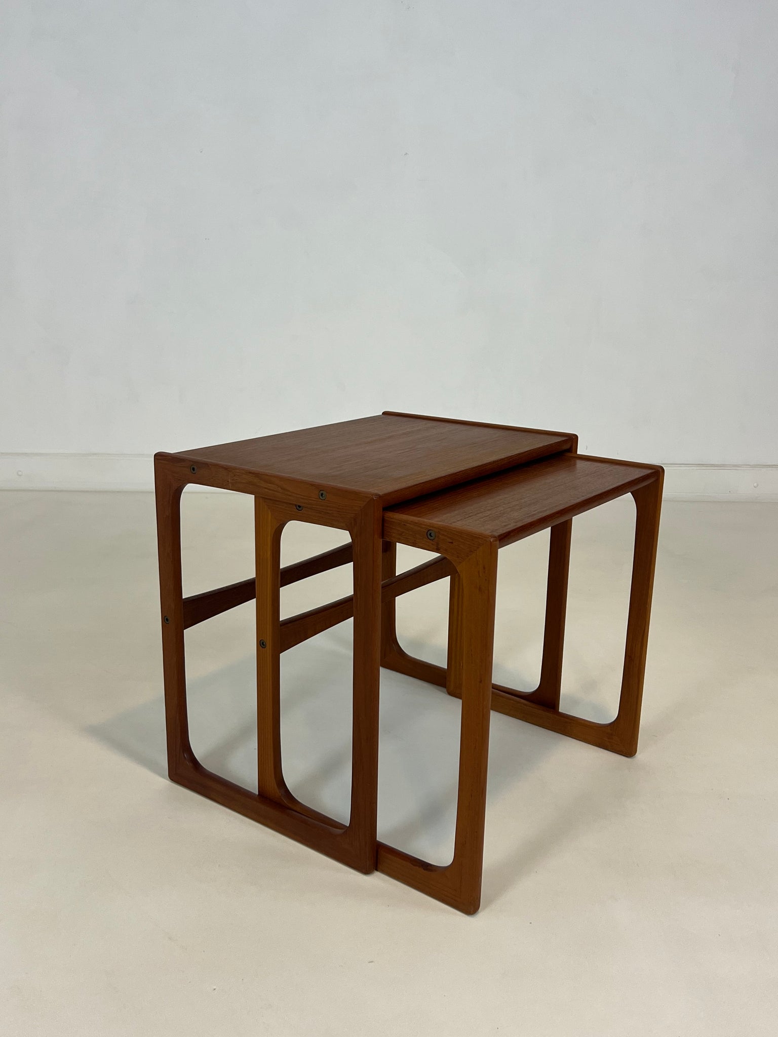 Set of 2 Danish teak nesting tables