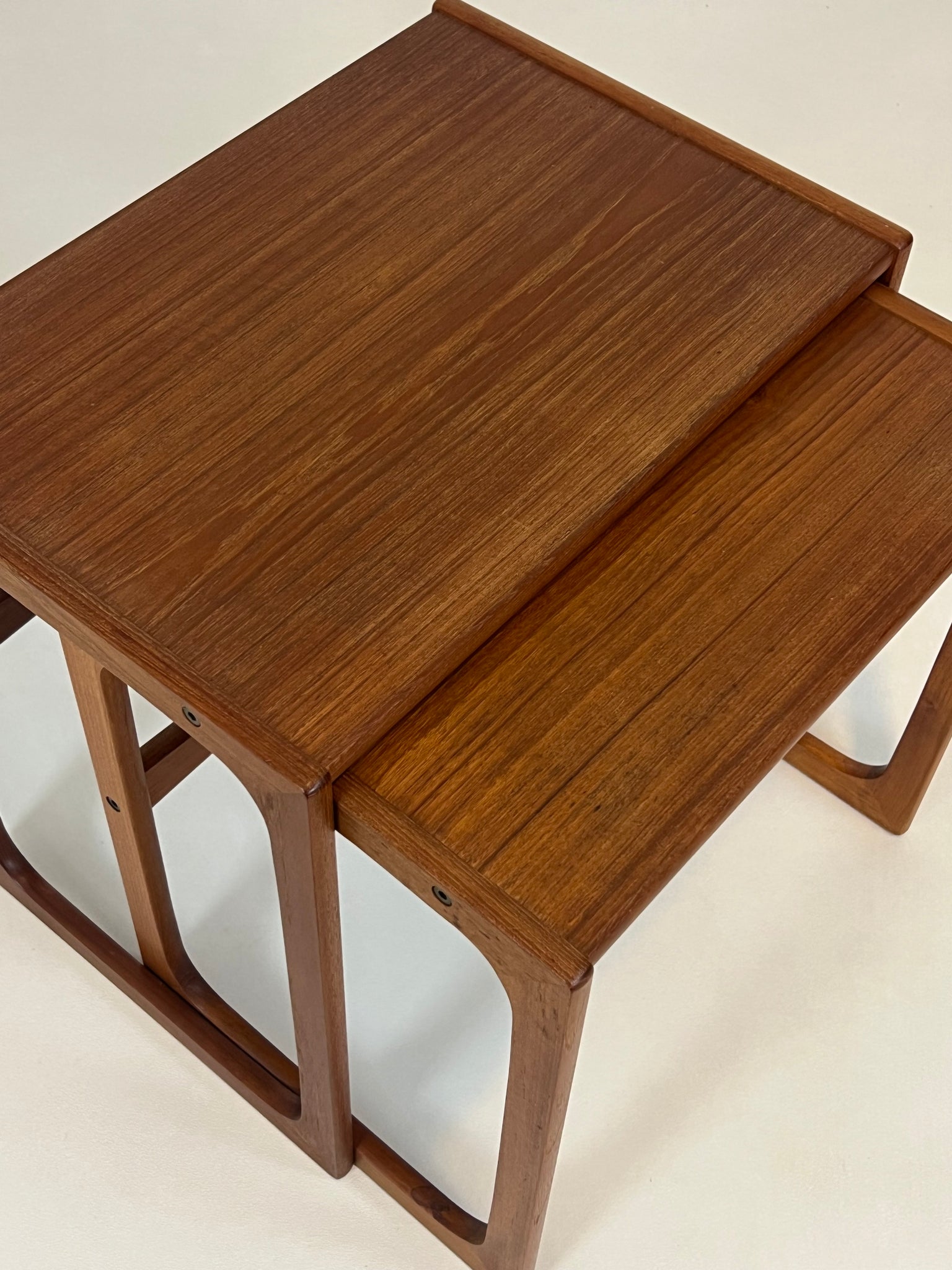 Set of 2 Danish teak nesting tables
