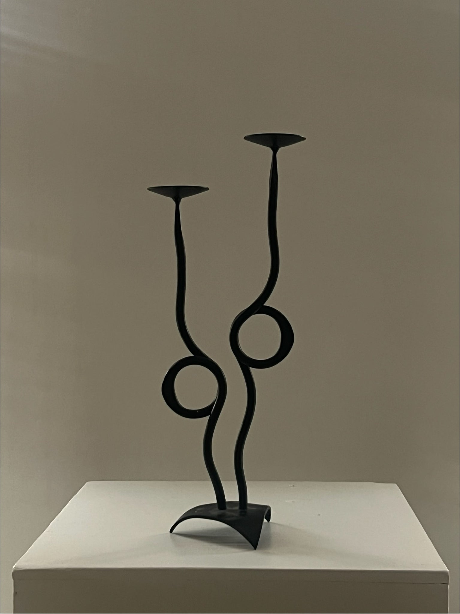 Vintage brutalist candleholder