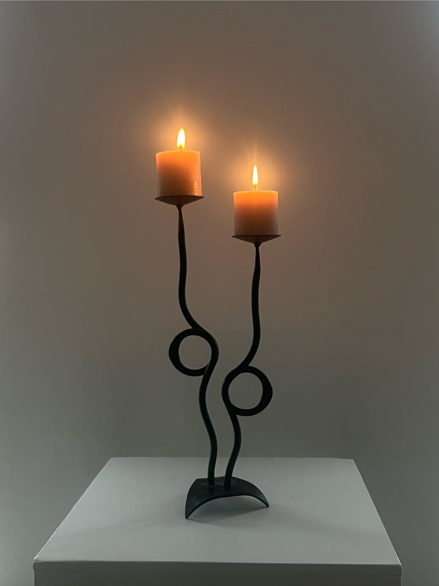 Vintage brutalist candleholder