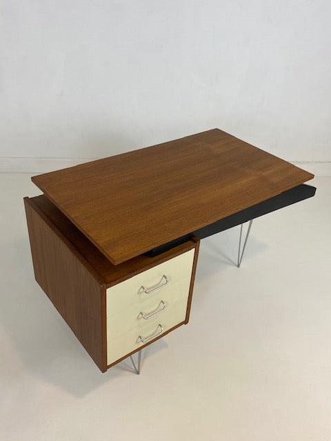 Vintage hairpin desk by Tijsseling Nijkerk