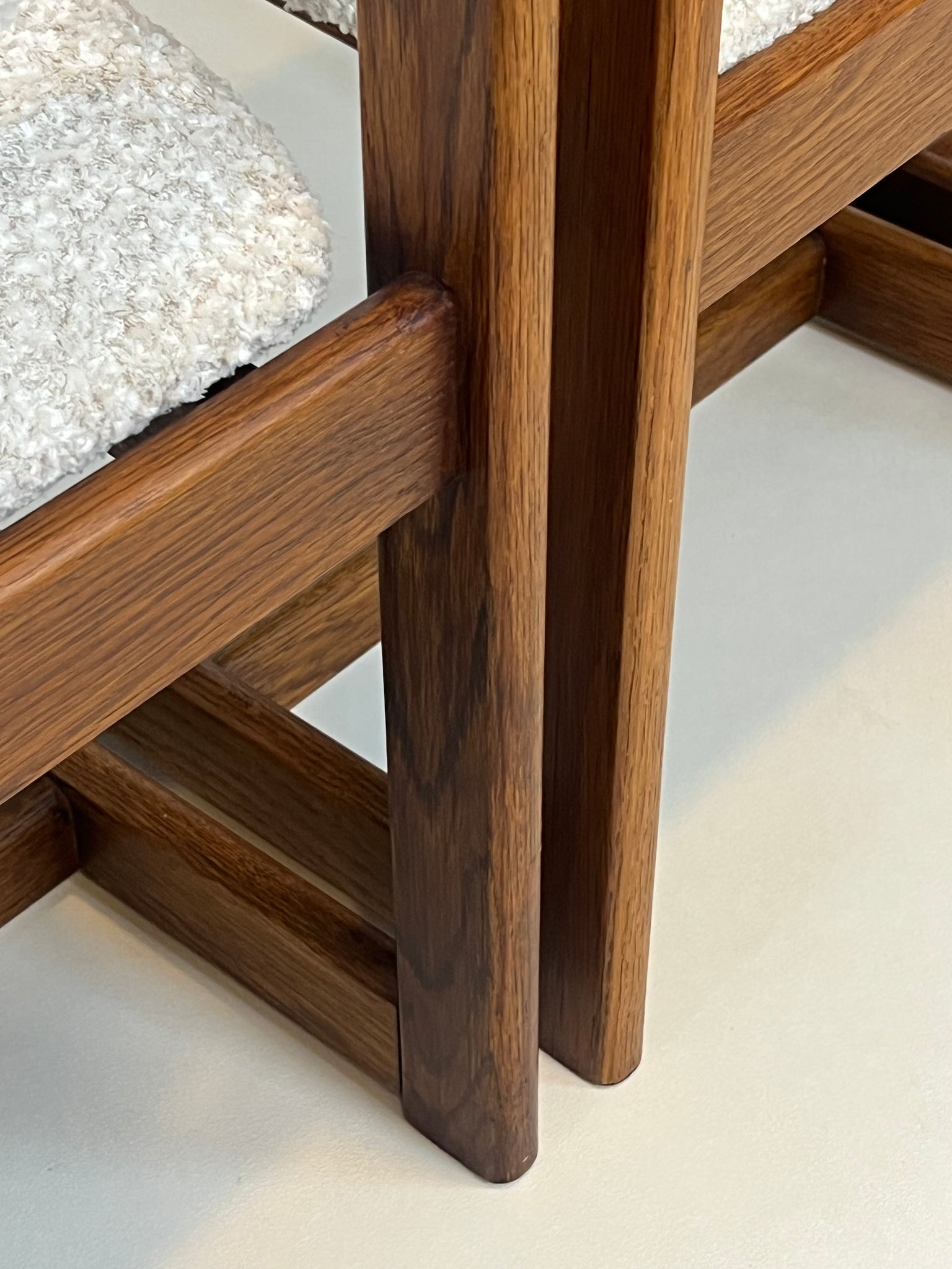 Set of 4 vintage oak dining chairs