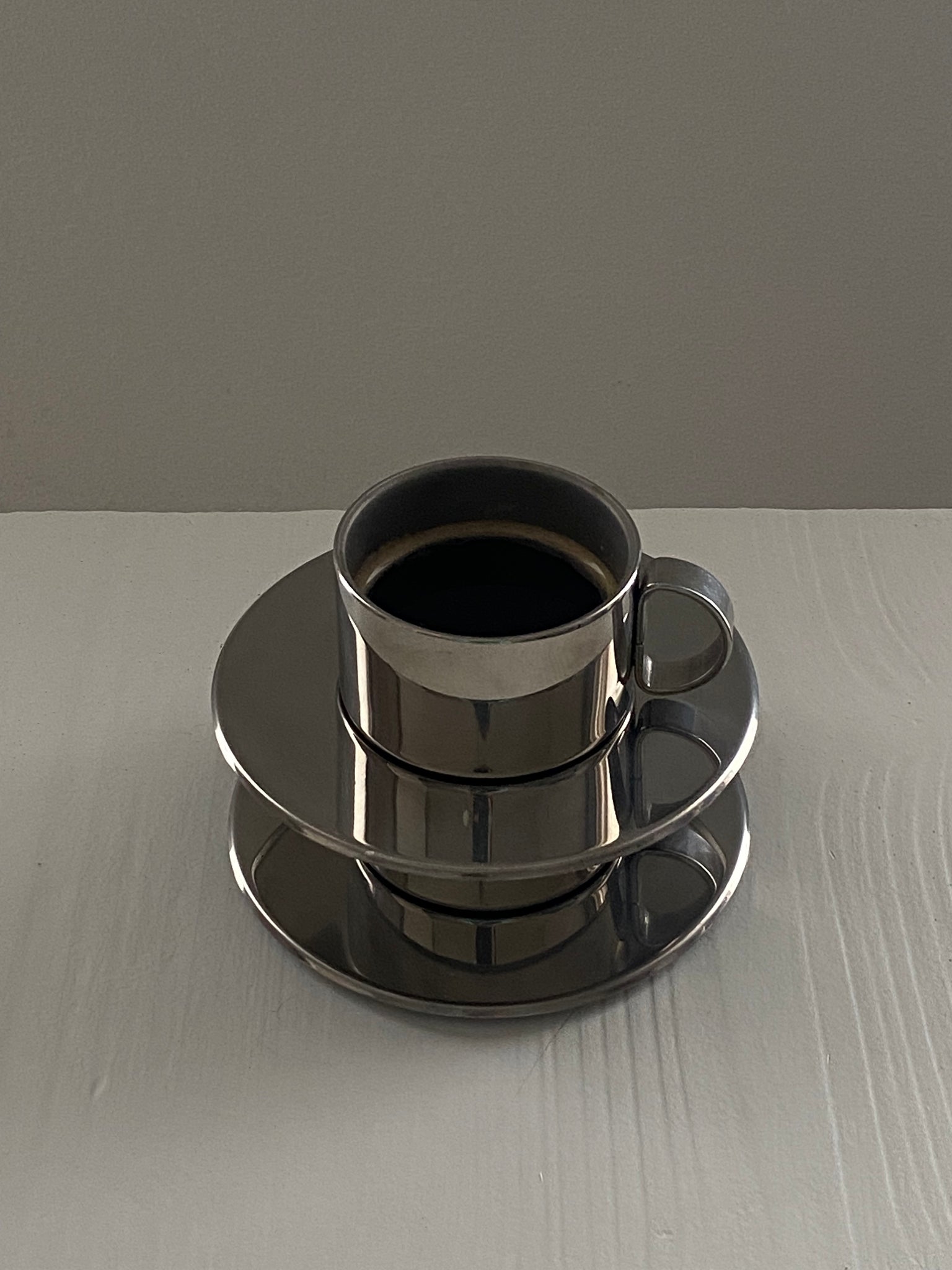 Vintage stainless steel espresso cups