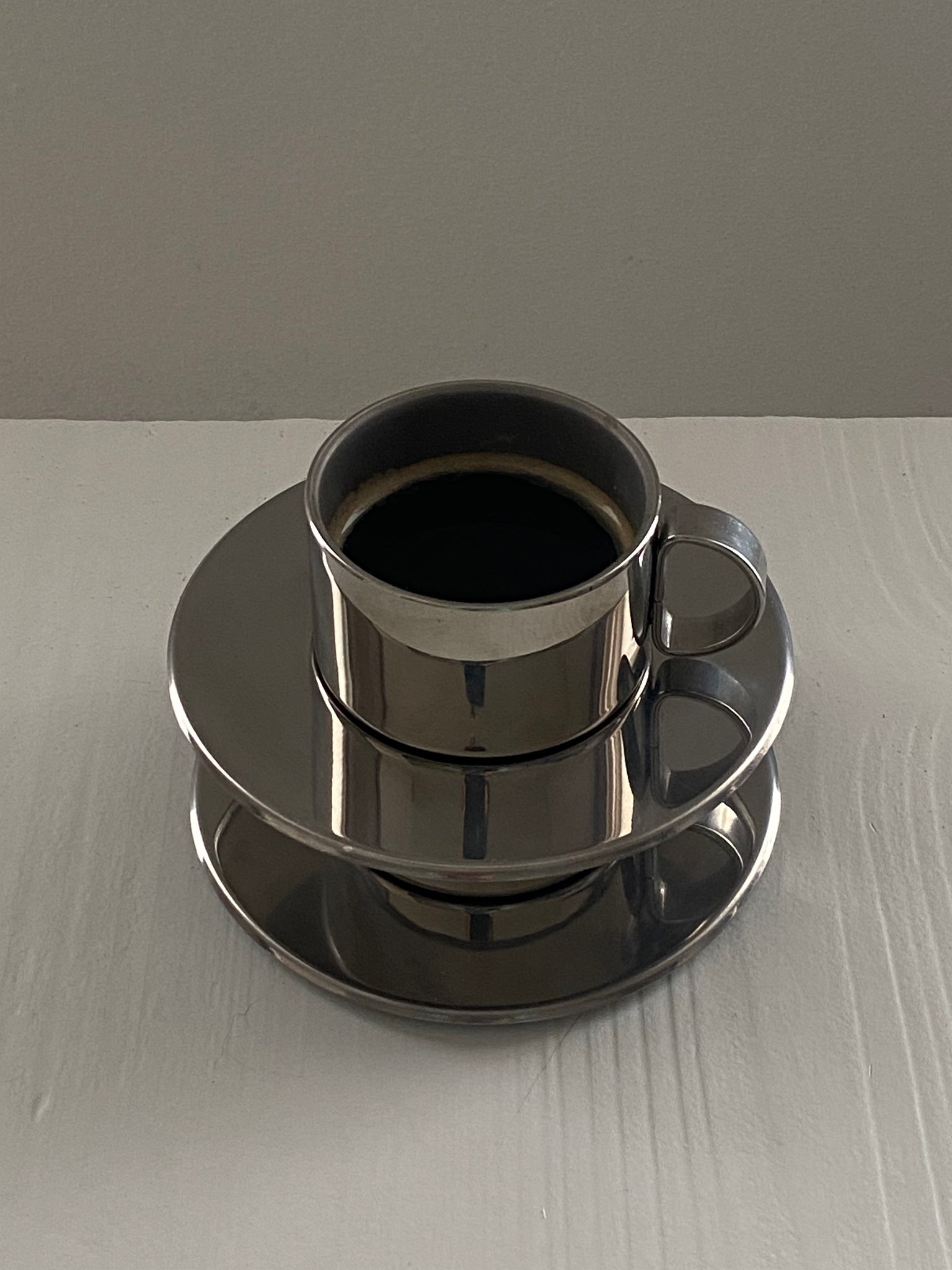 Vintage stainless steel espresso cups