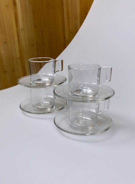 Set of 4 vintage design espresso cups