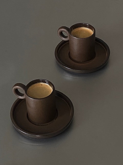 Set of 4 vintage ceramic espresso cups