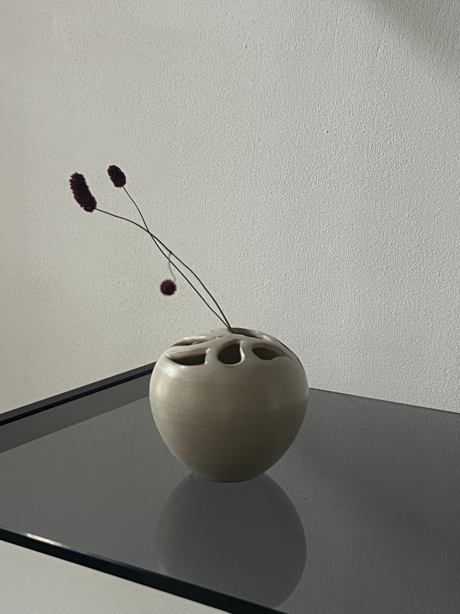 Vintage ceramic flower frog / ikebana vase