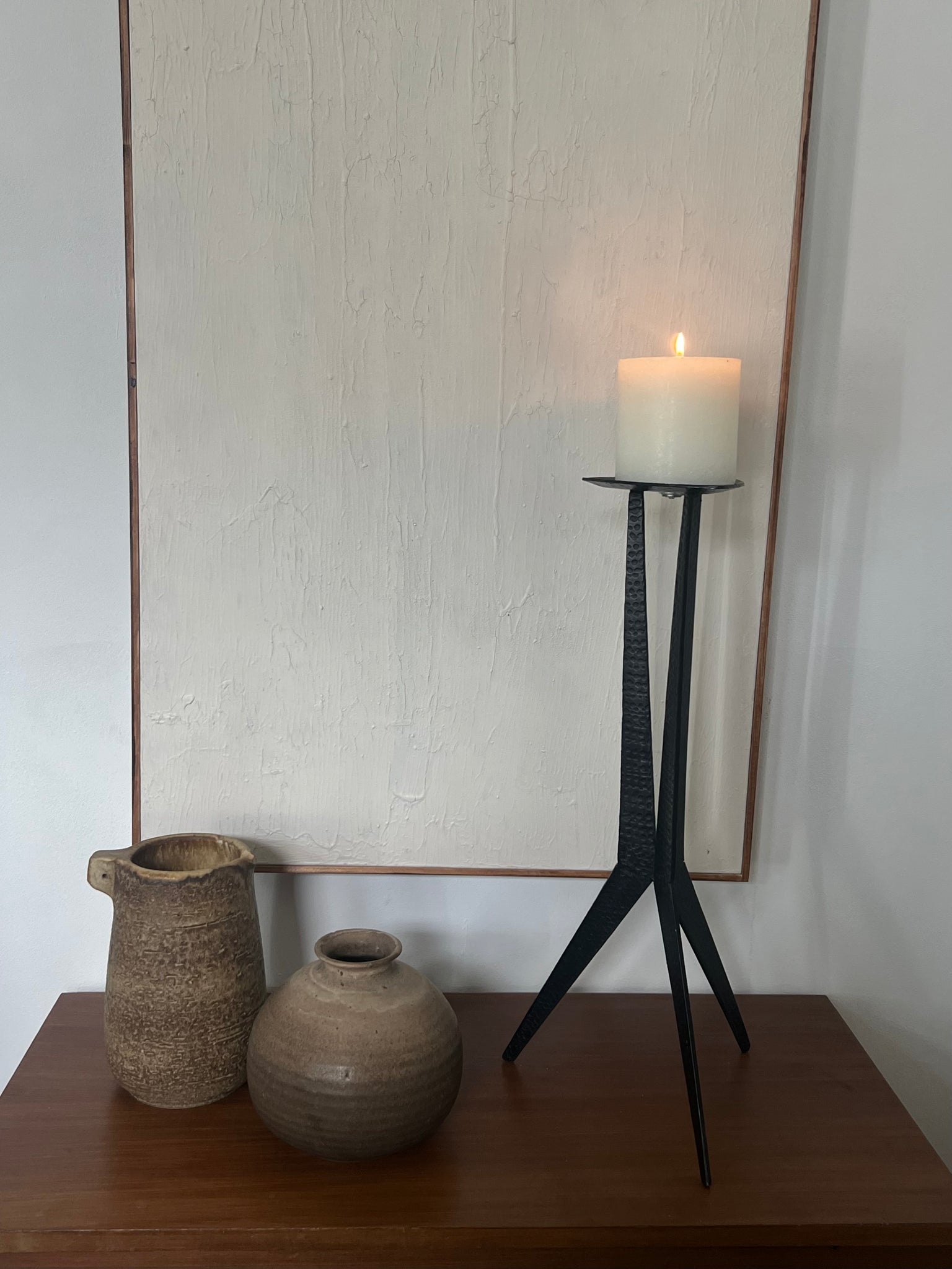 Vintage brutalist candle holder