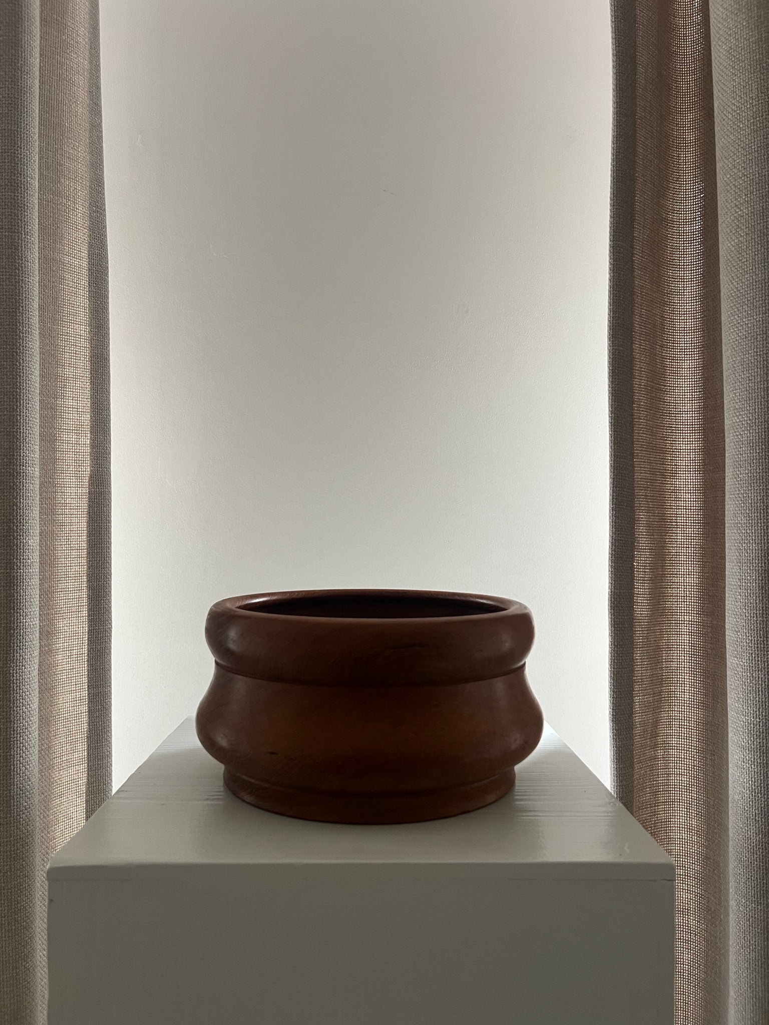 Vintage teak wooden bowl