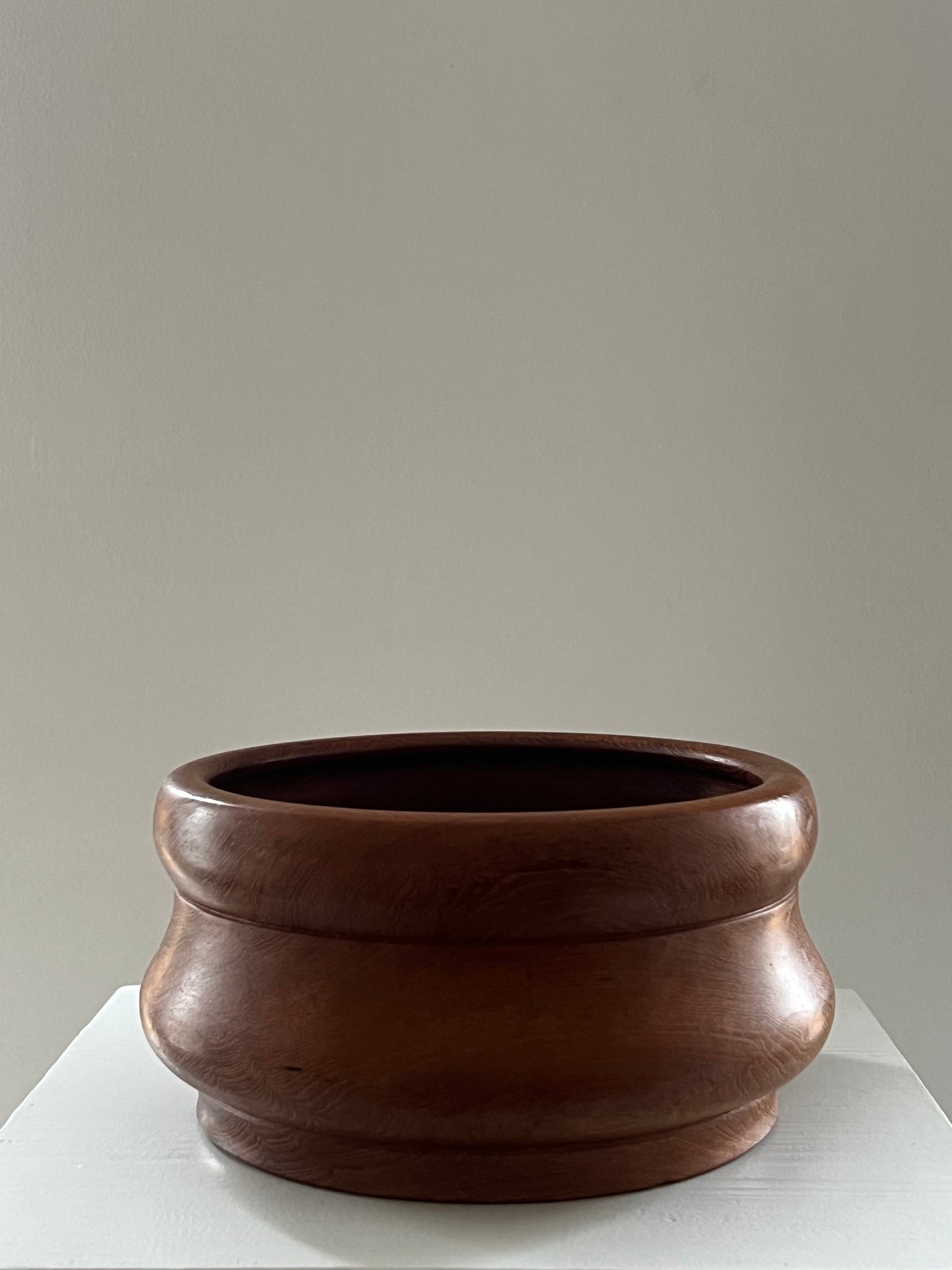 Vintage teak wooden bowl