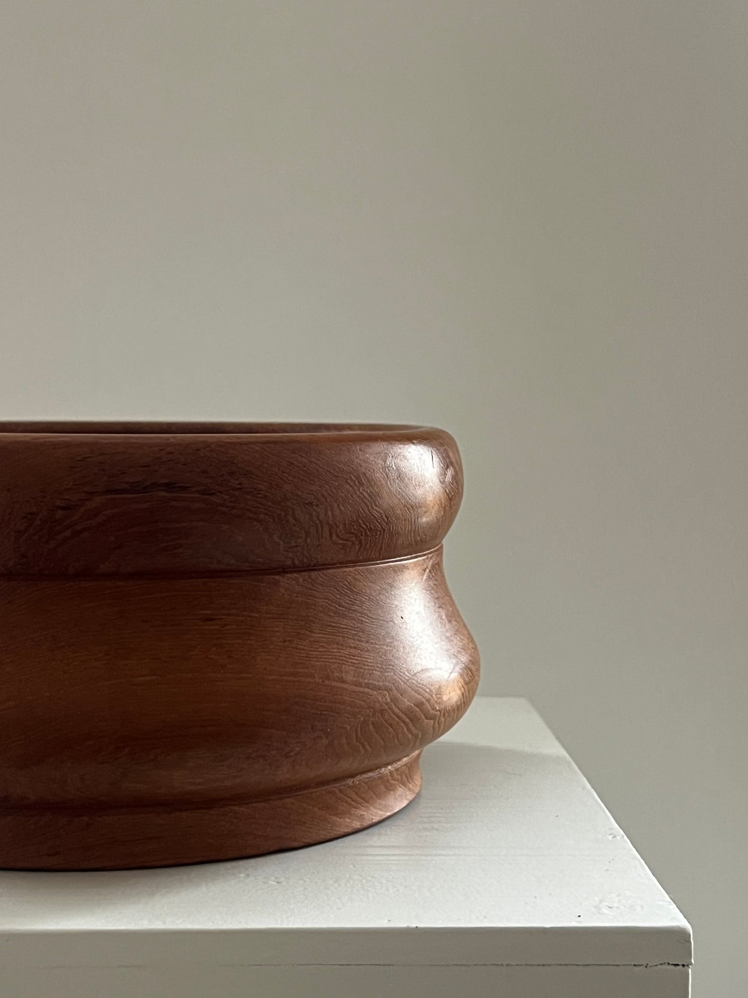 Vintage teak wooden bowl