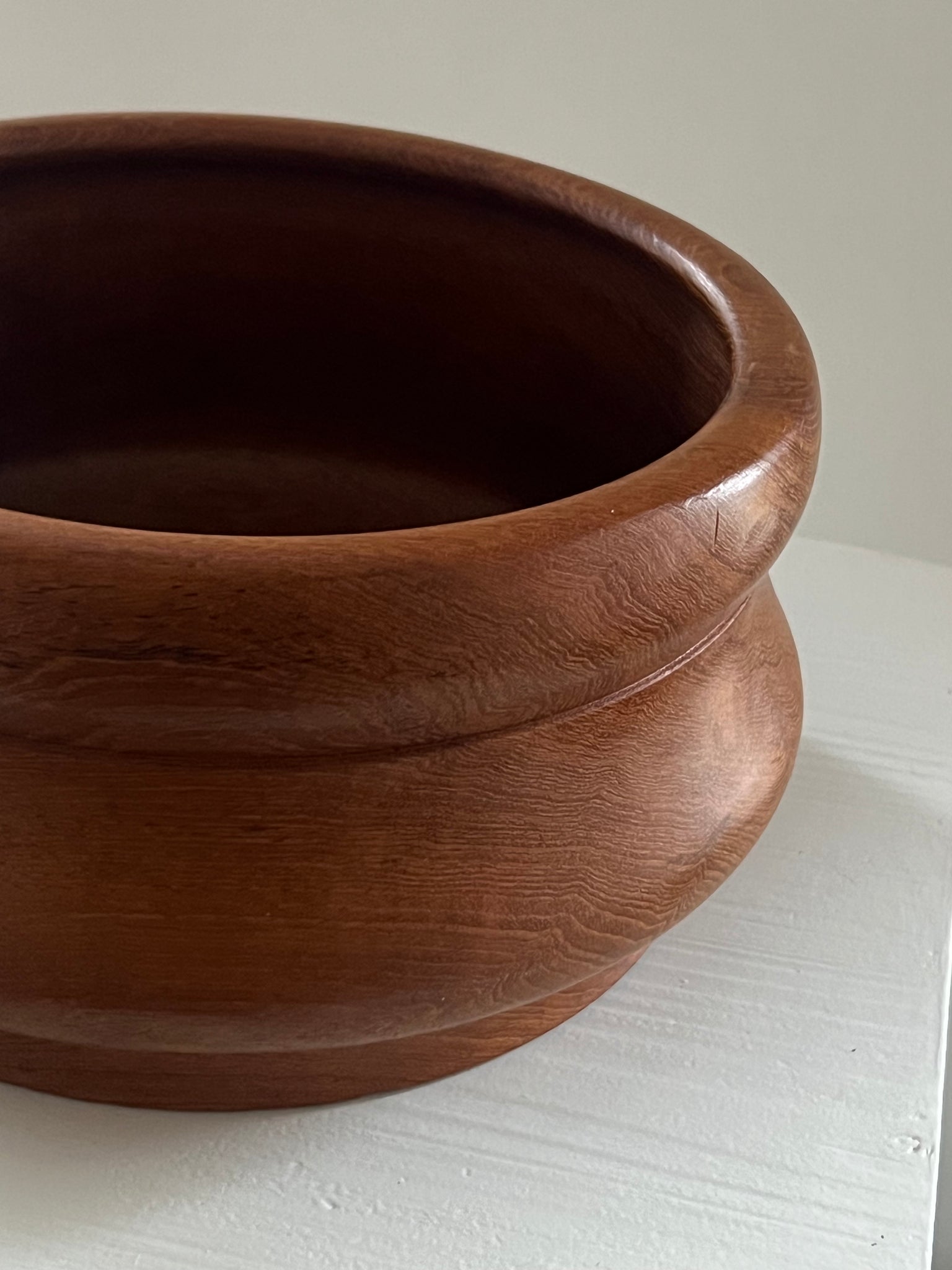 Vintage teak wooden bowl