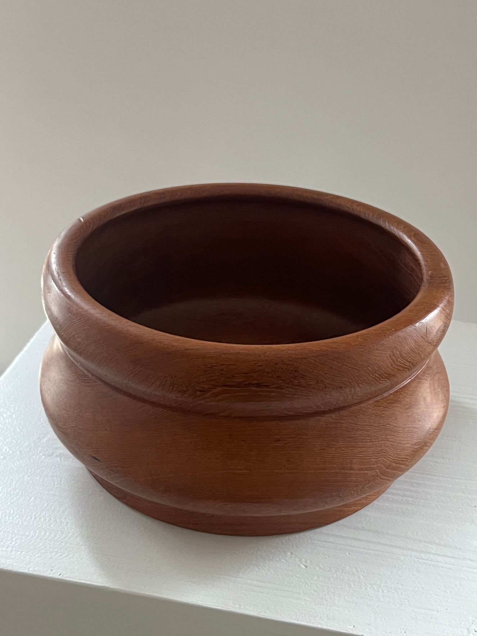 Vintage teak wooden bowl
