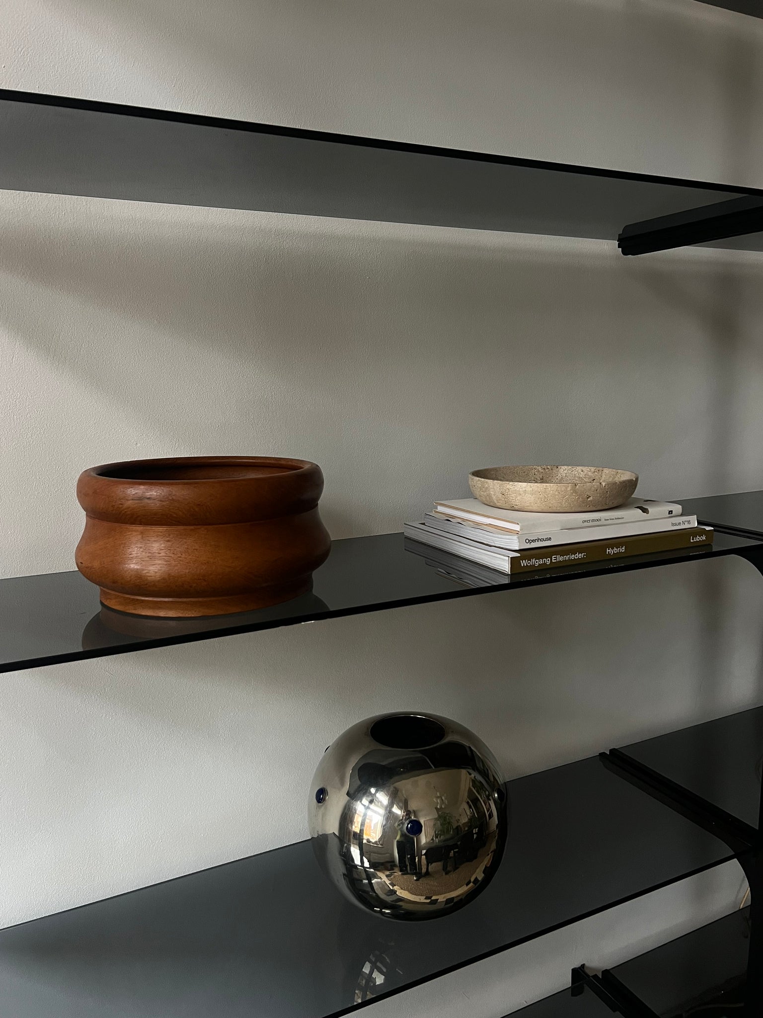Vintage teak wooden bowl