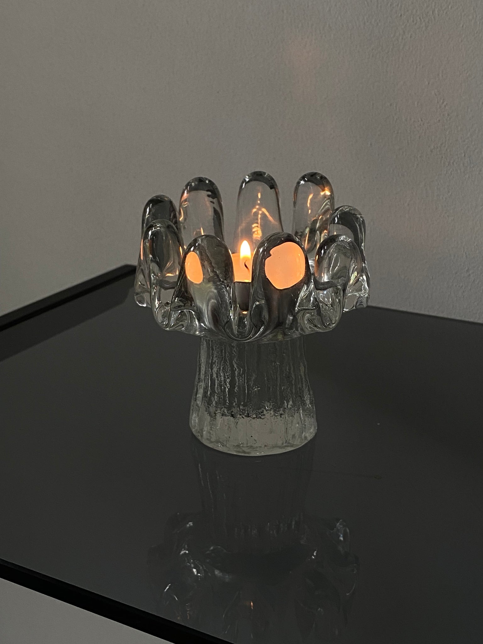 X Vintage Kosta Boda "Sunflower" candle holder by Göran Wärff