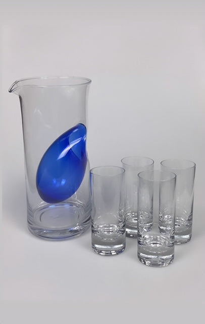 Toyo Sasaki cold sake carafe and glasses