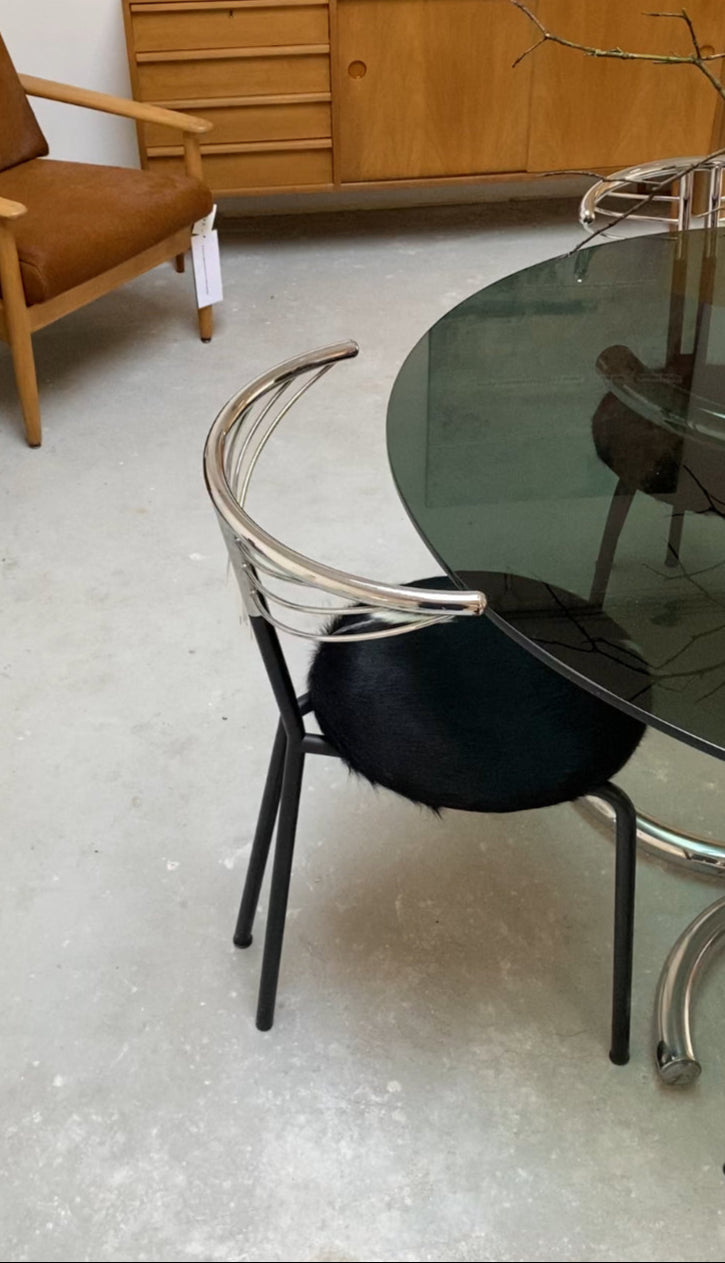 Set of 4 vintage postmodern dining chairs