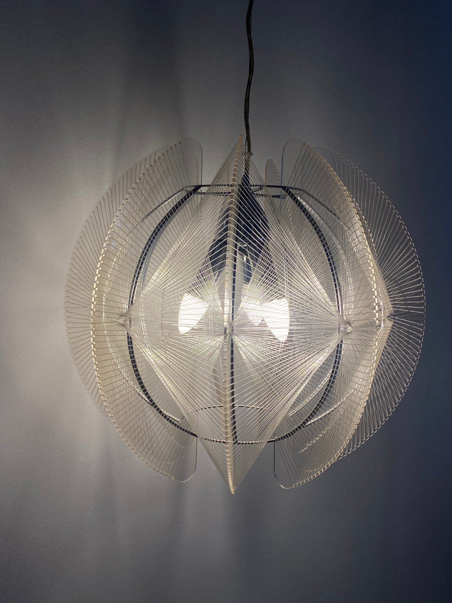 Large vintage hanging lamp by Paul Secon