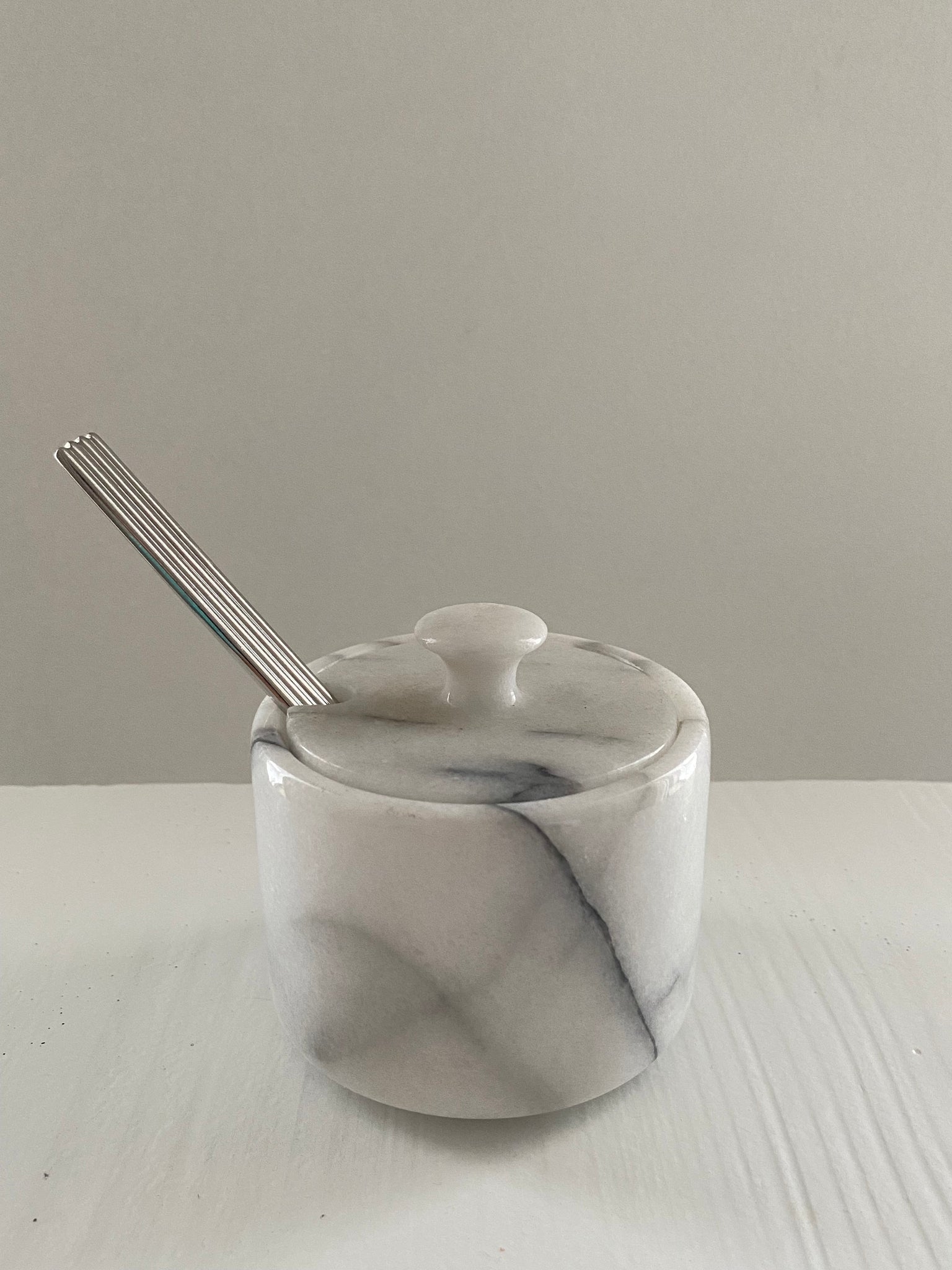 Vintage marble sugar bowl