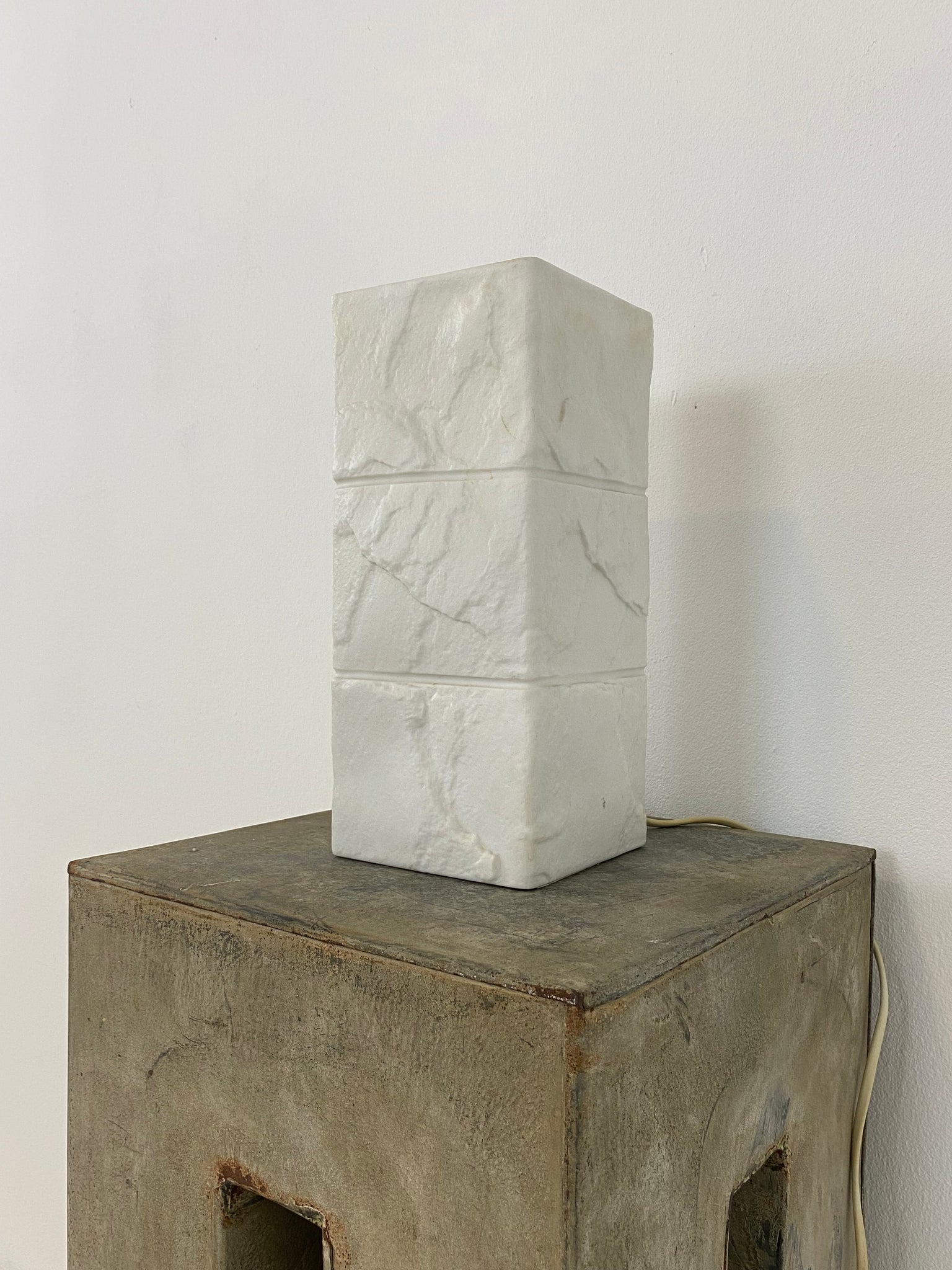 Vintage white ceramic table lamp