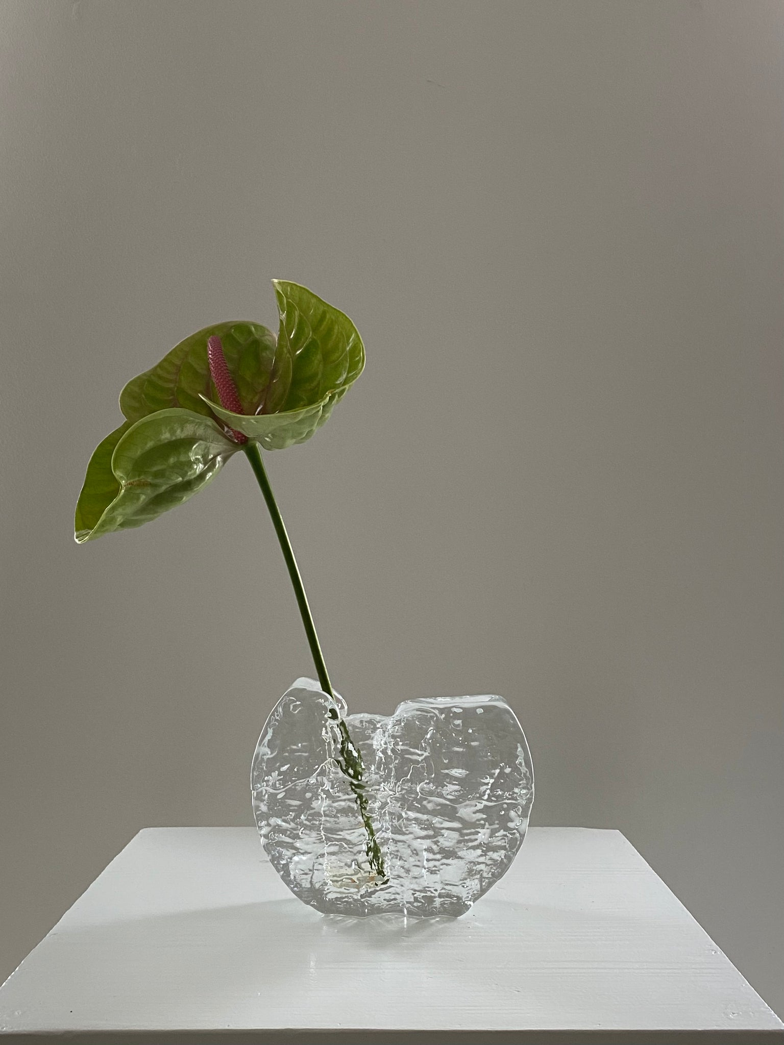 Vintage crystal flower vase by Walther – 1970s
