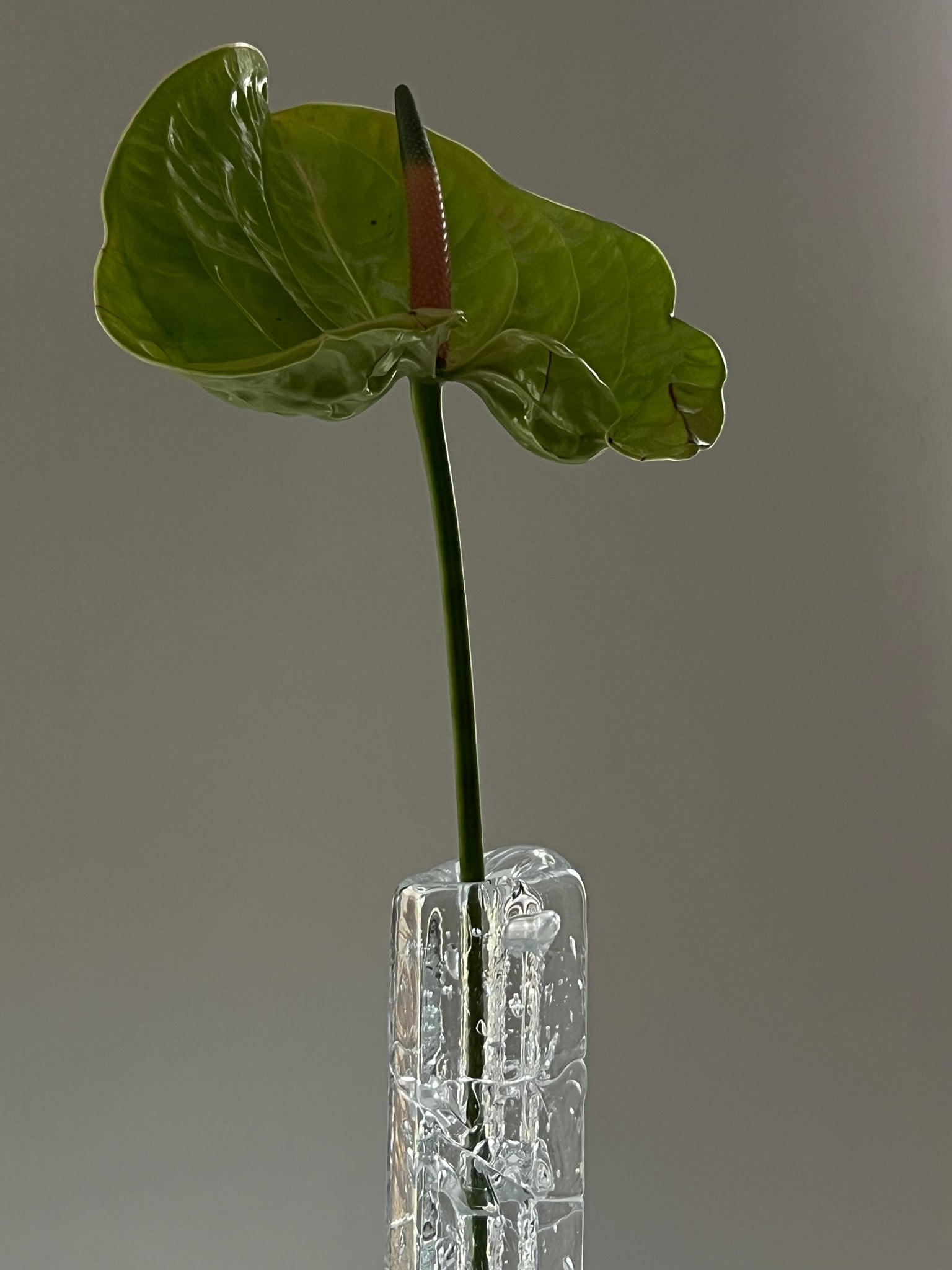 Vintage glass solifleur vase