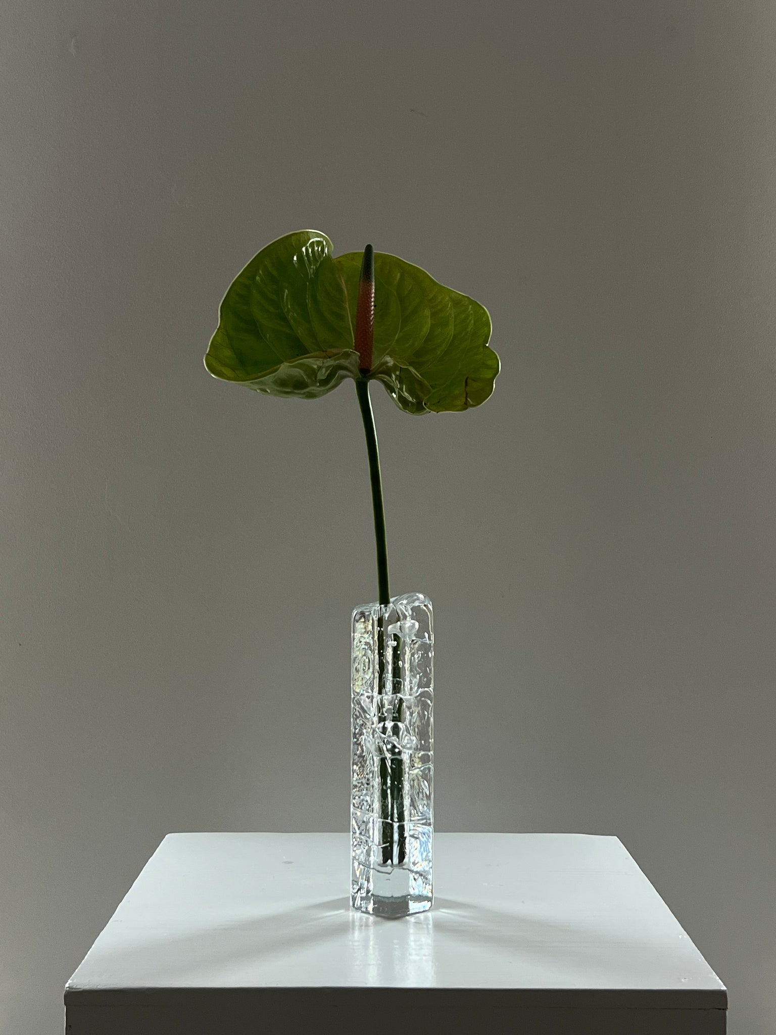 Vintage glass solifleur vase
